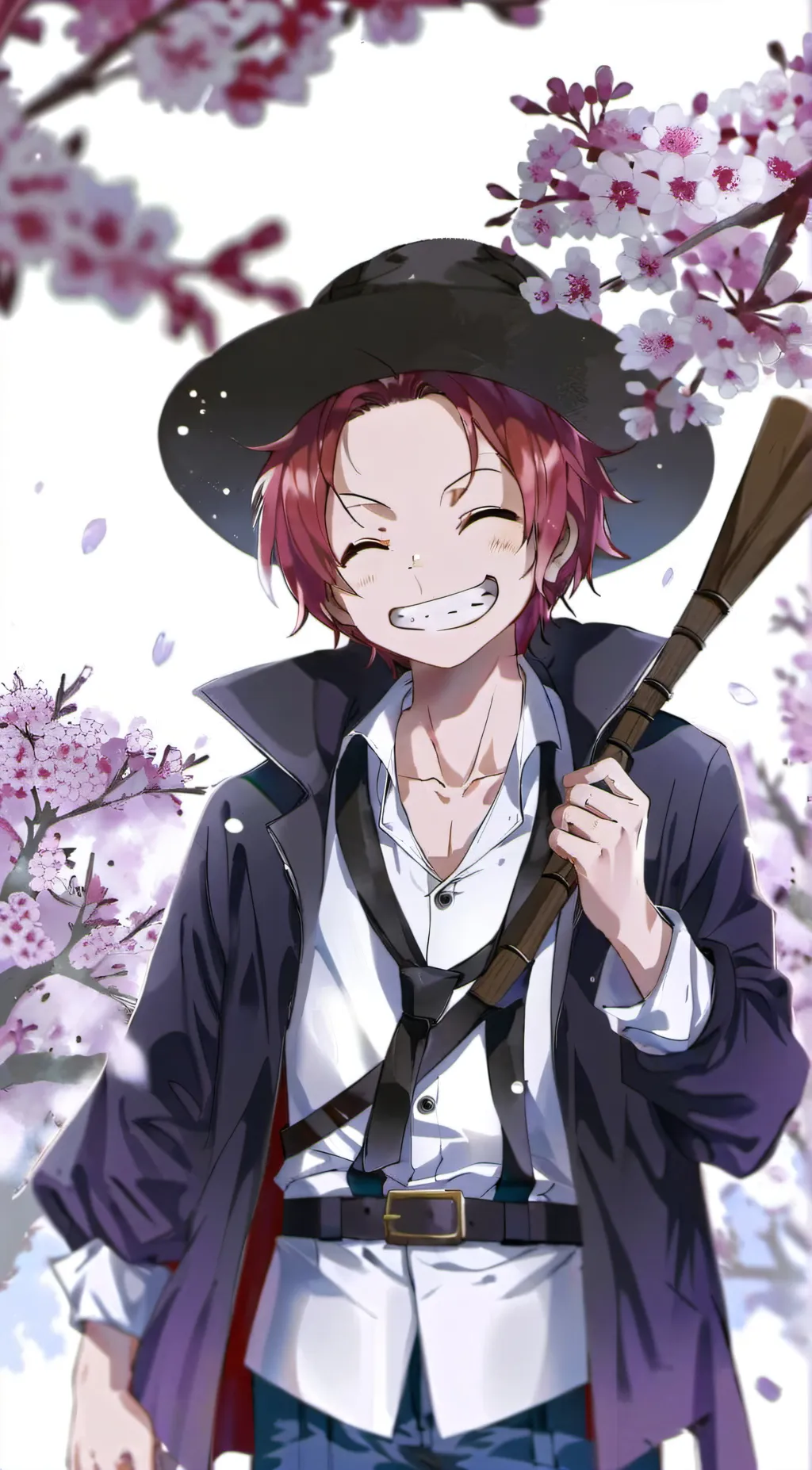 ai character: Shanks kid :3 background