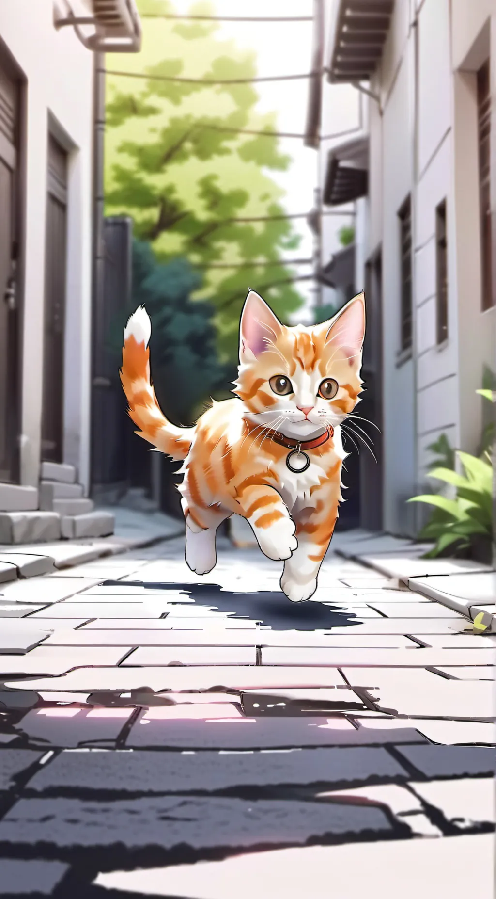 ai character: Cute cat background