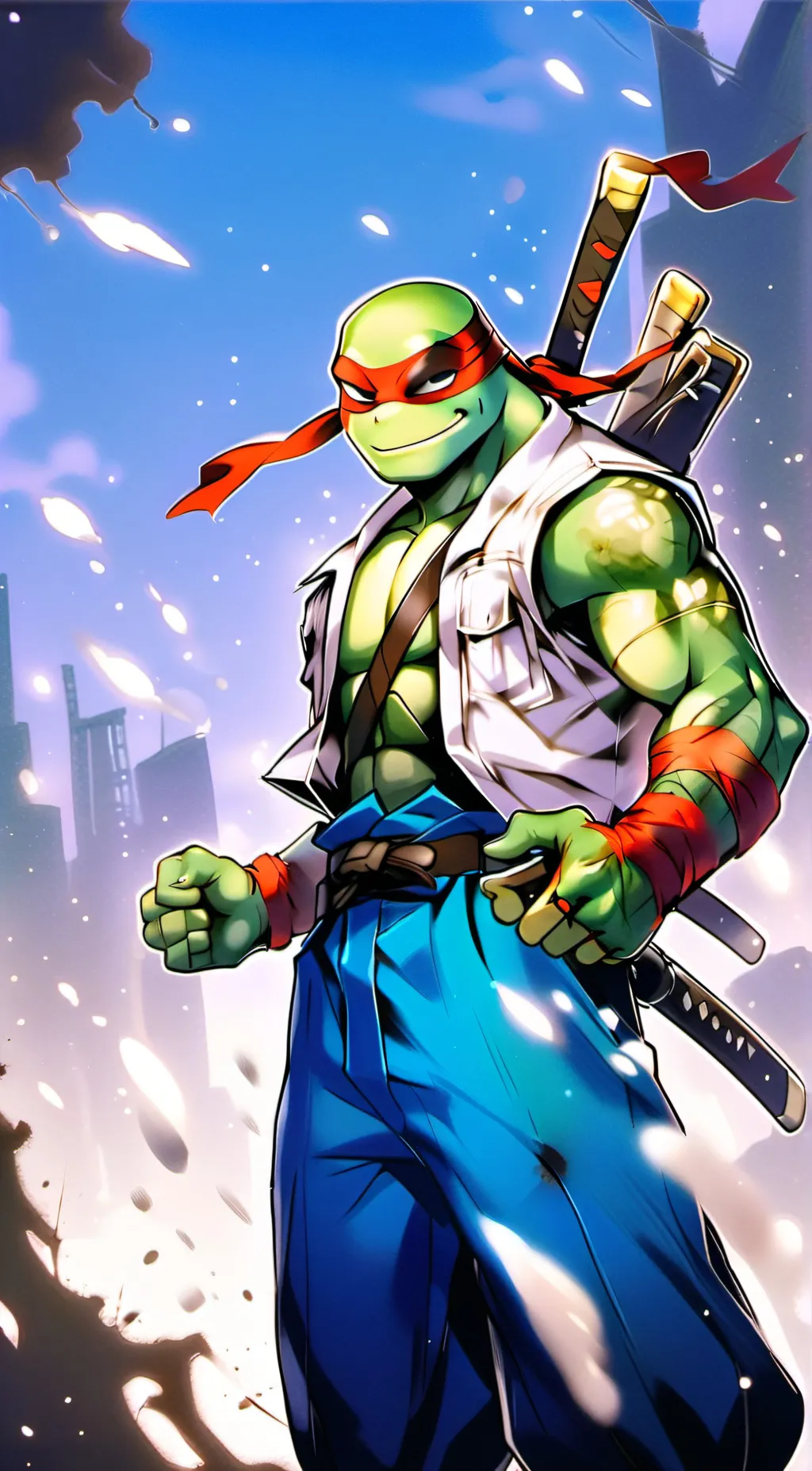 ai character: Raphael (ROTTMNT) background