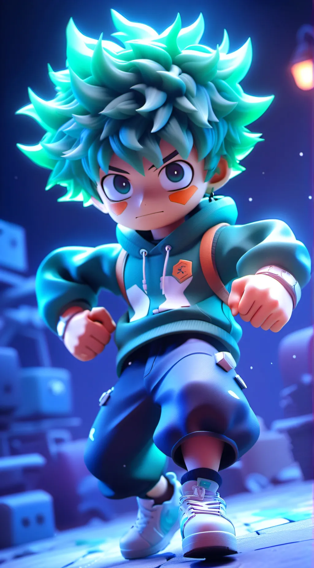 ai character: middle school deku background