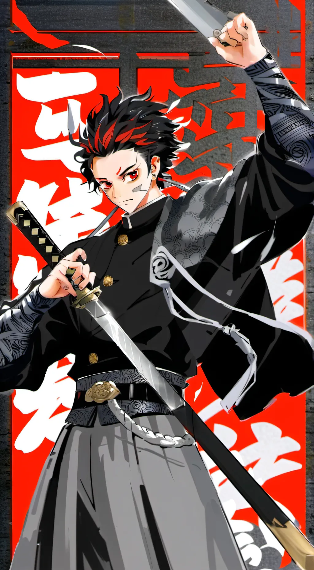 ai character: demon slayer  background