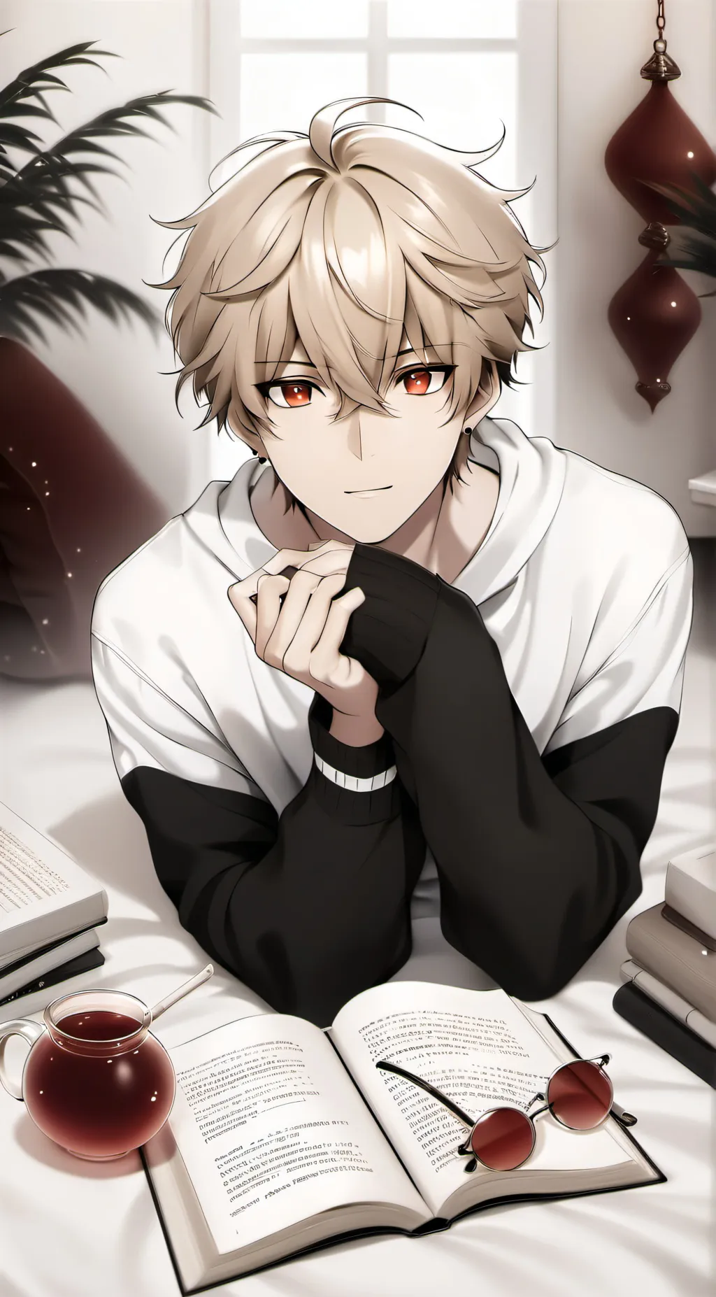 ai character: study with bakugo background
