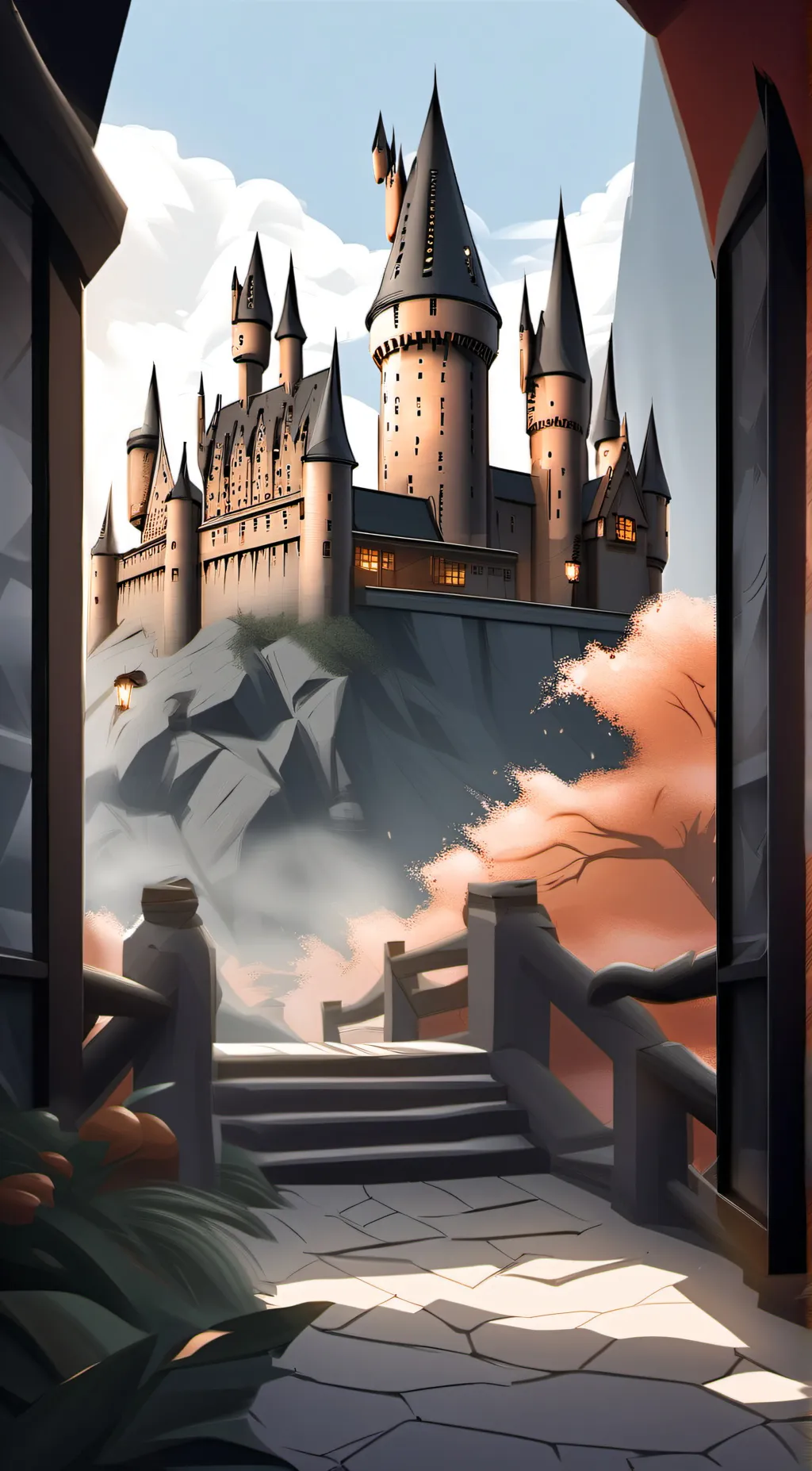 ai character: Hogwarts  background