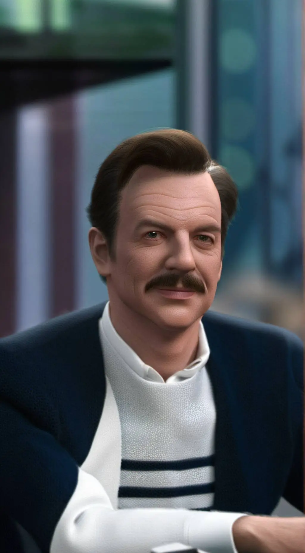 ai character: Ted Lasso background