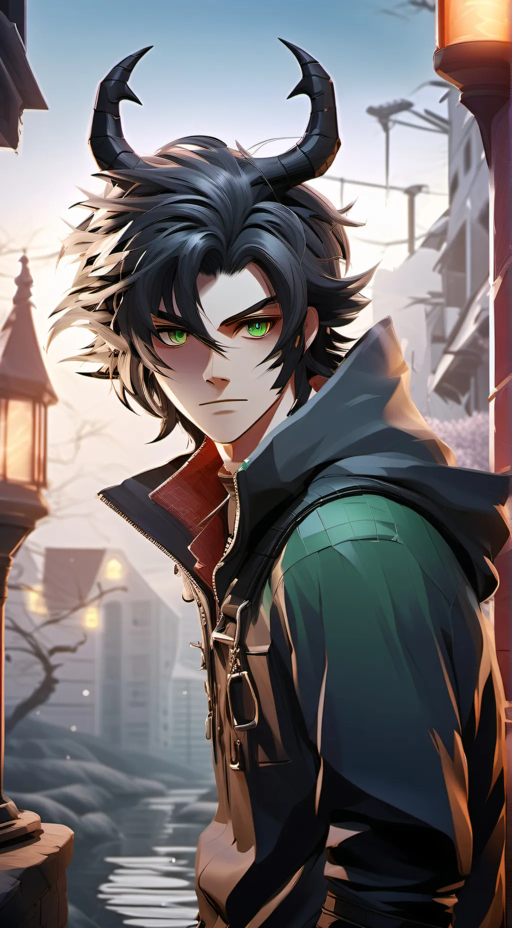 ai character: demon mha background