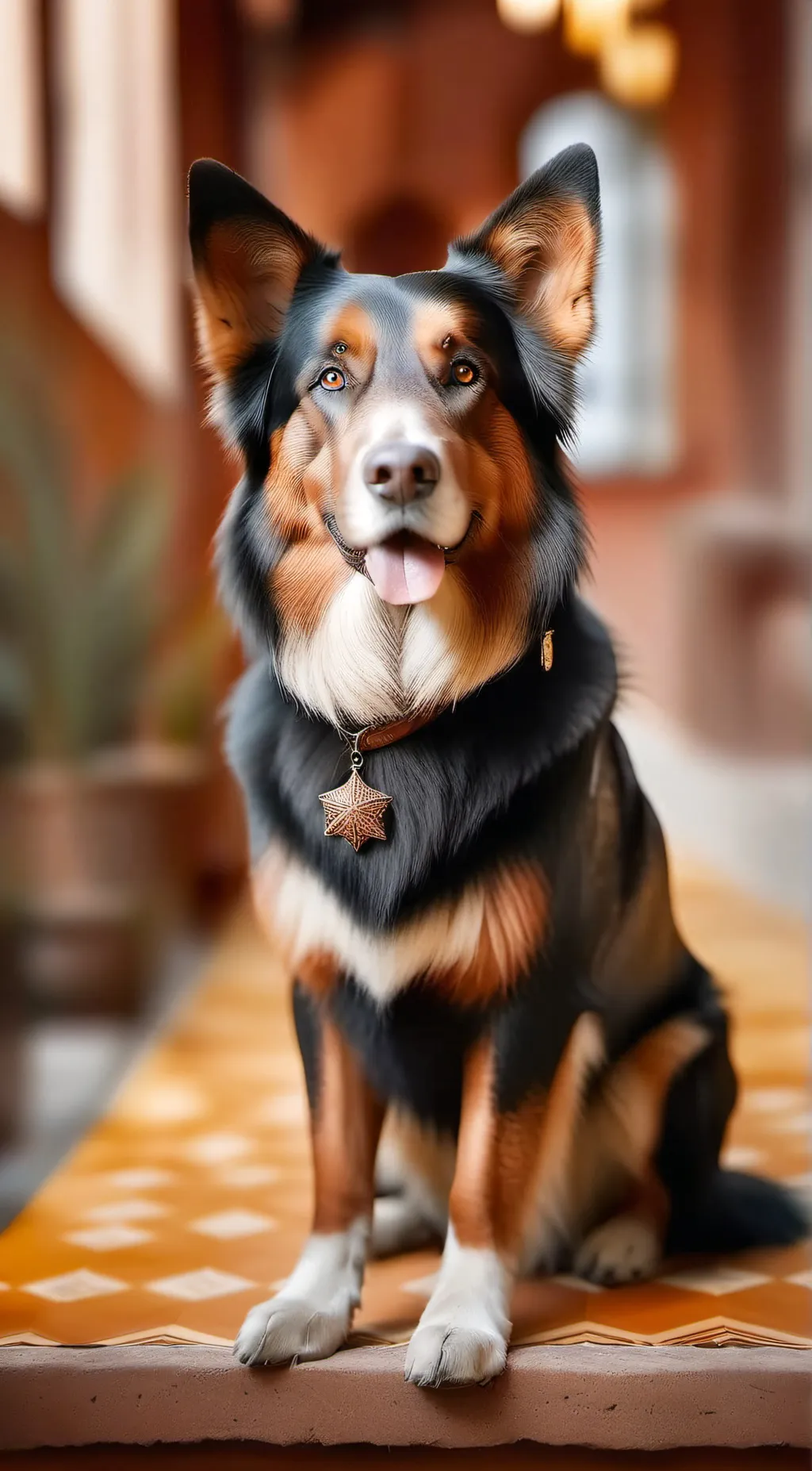 ai character: sad dog background
