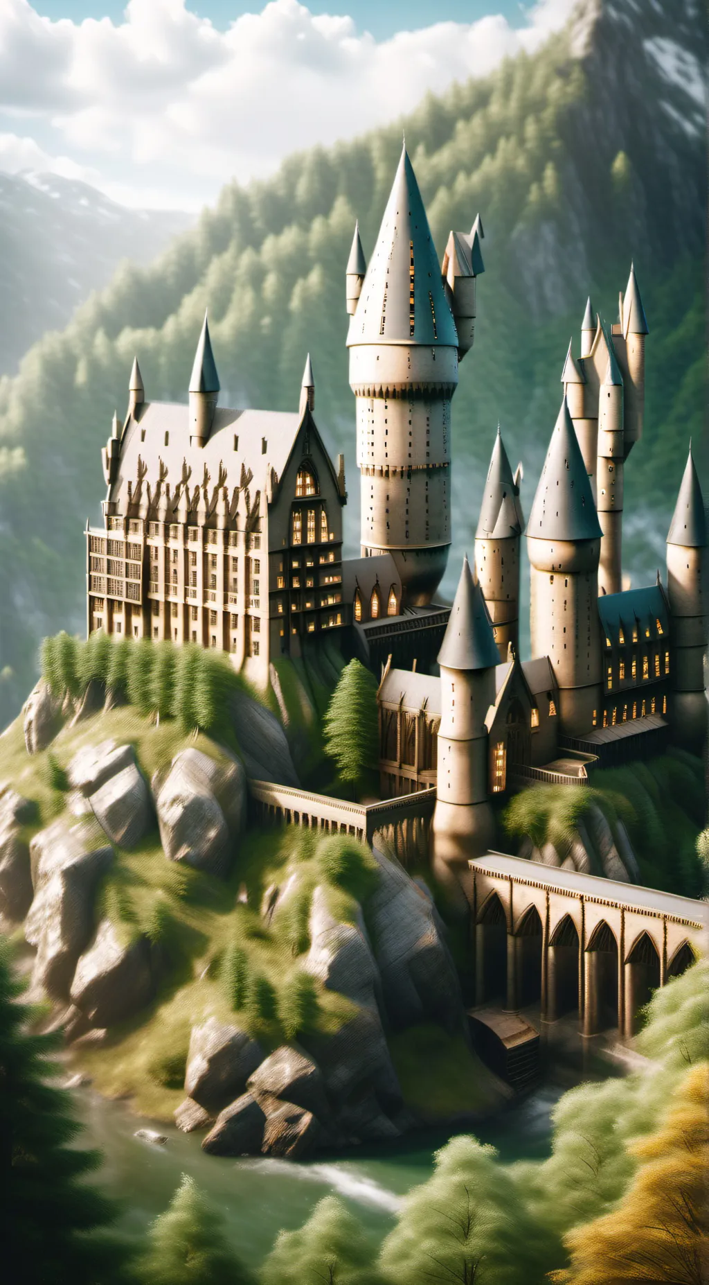 ai character: Hogwarts school background