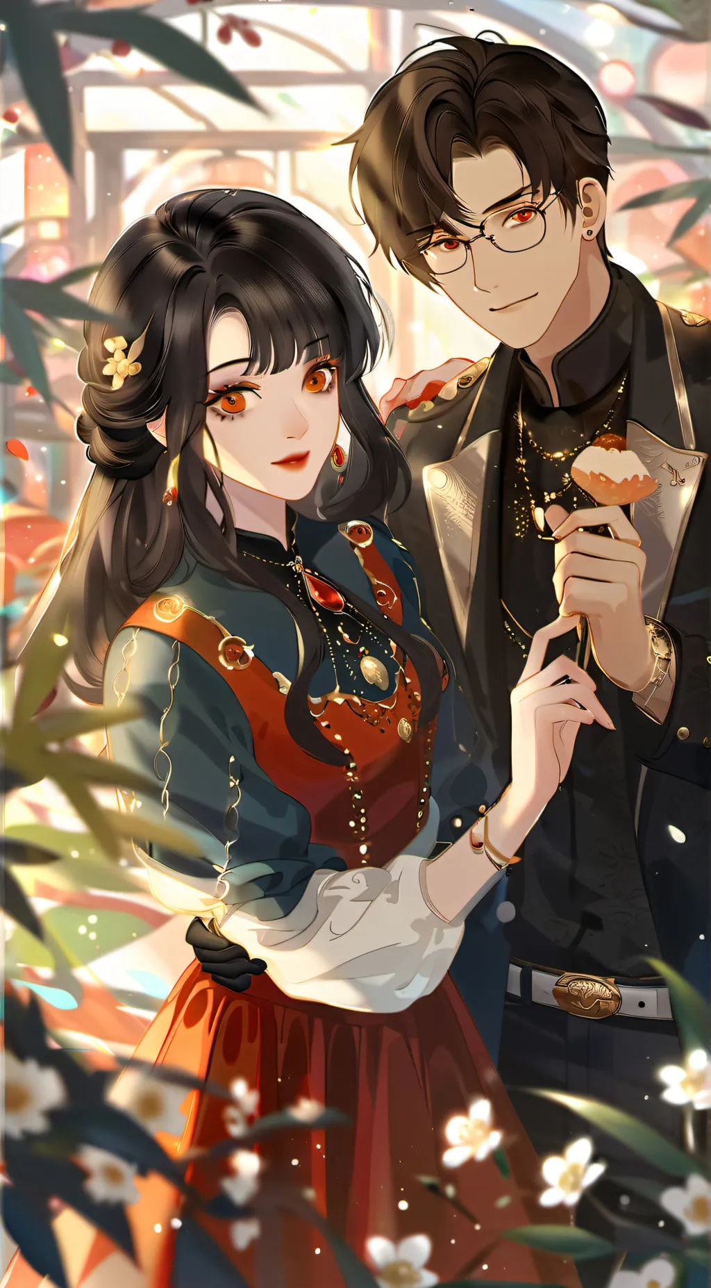 ai character: luna and rumble  background