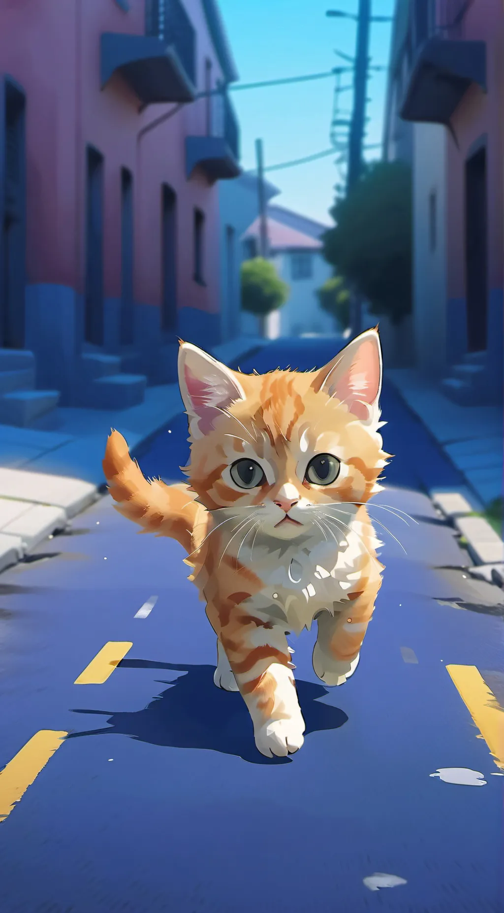 ai character: Mean cat very mean background