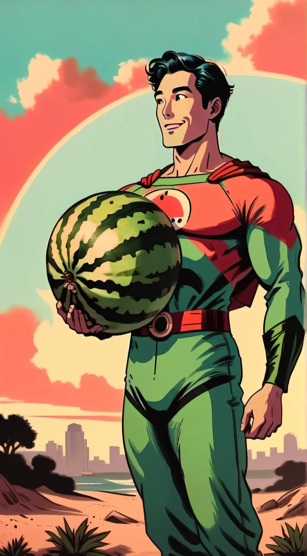 ai character: Watermelon Man background