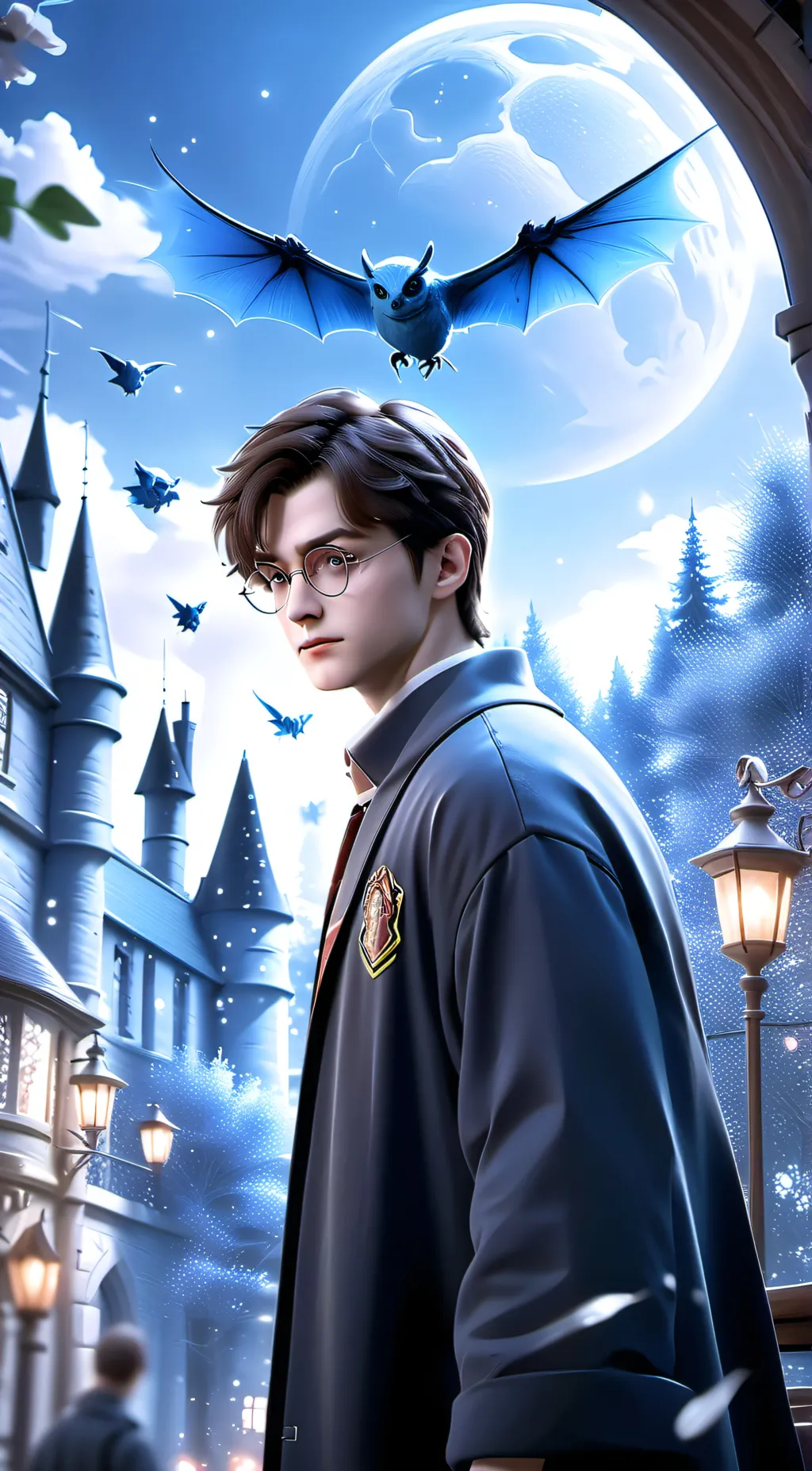 ai character: Harry Potter  background