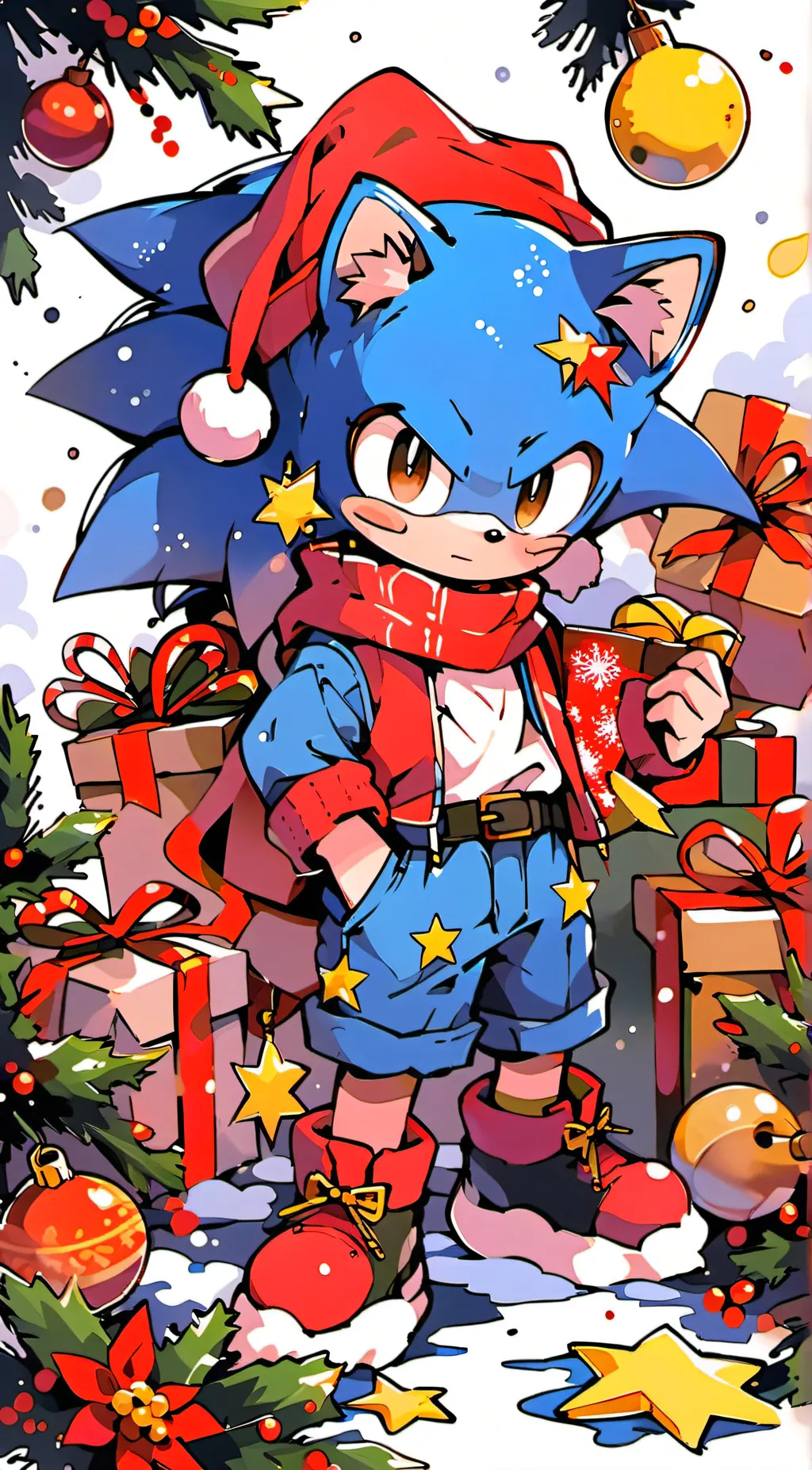 ai character: Christmas background