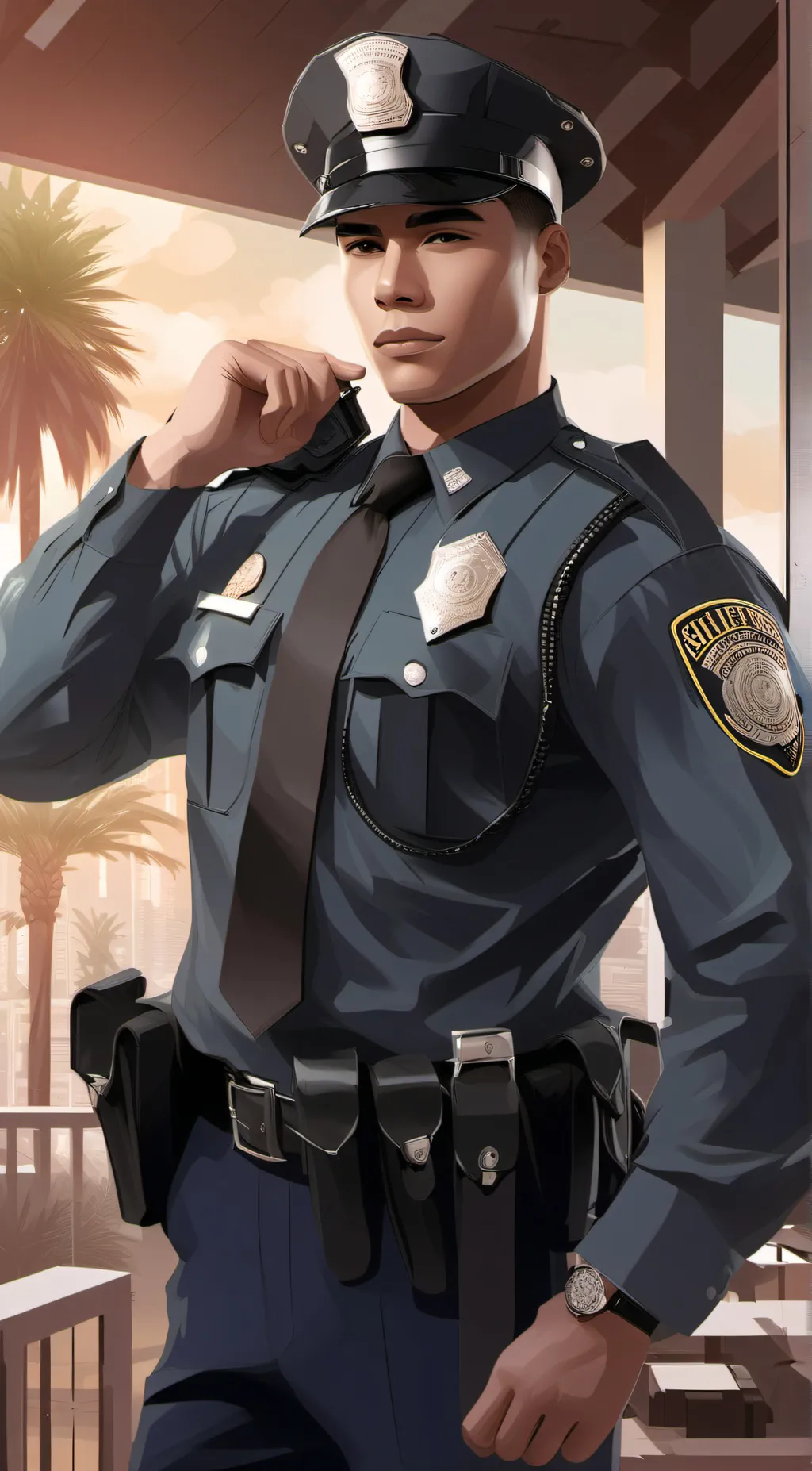 ai character: Joey cage  background