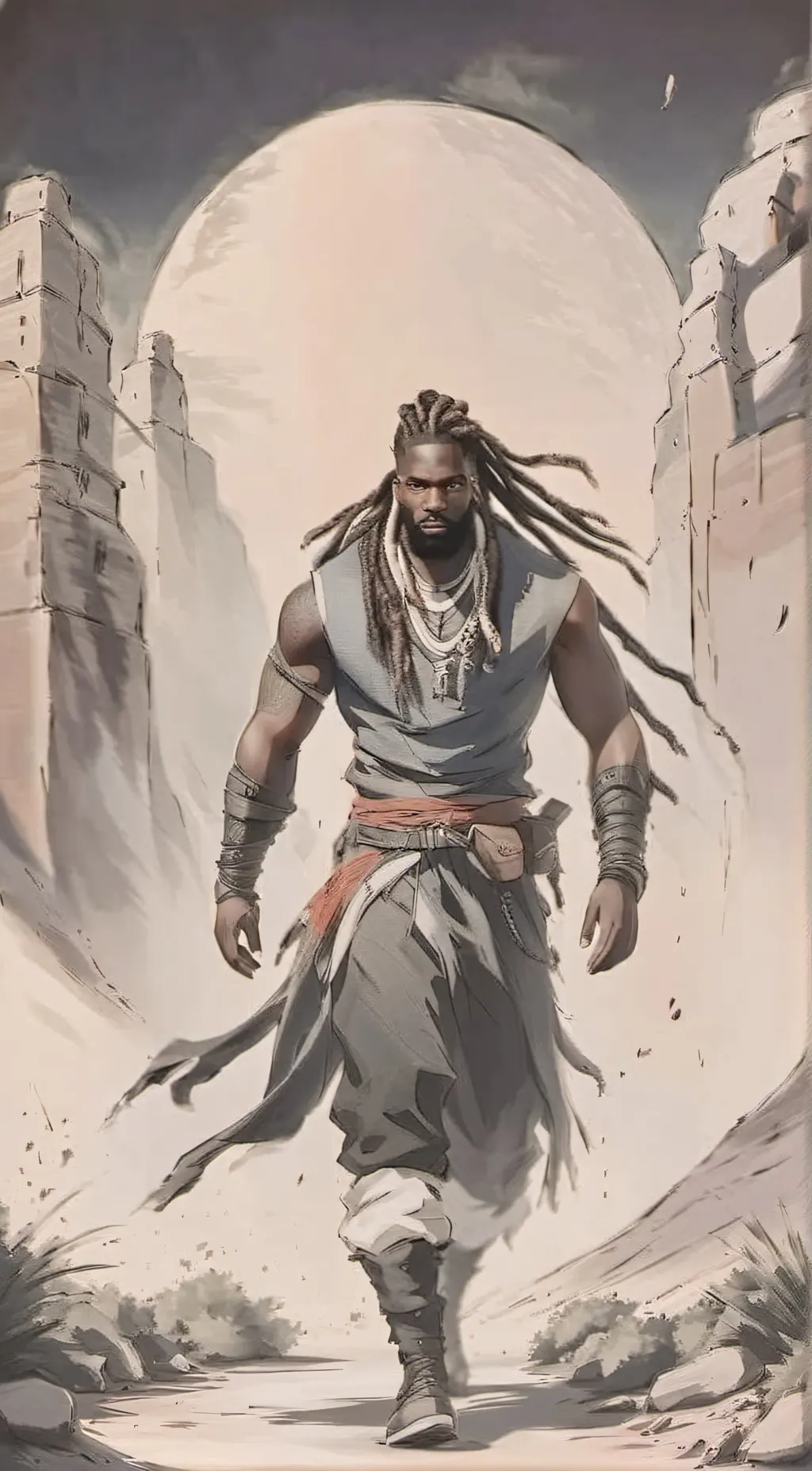 ai character: Beast Man Eddie background