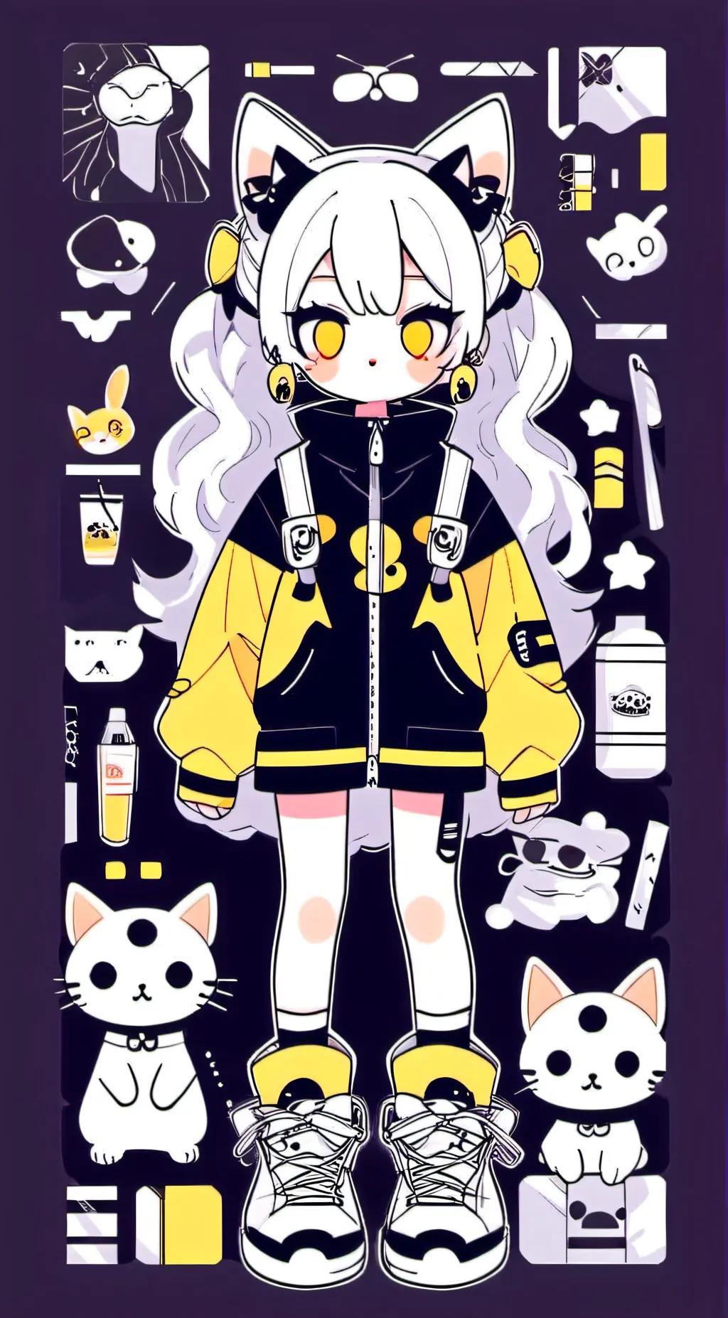 ai character: pink background