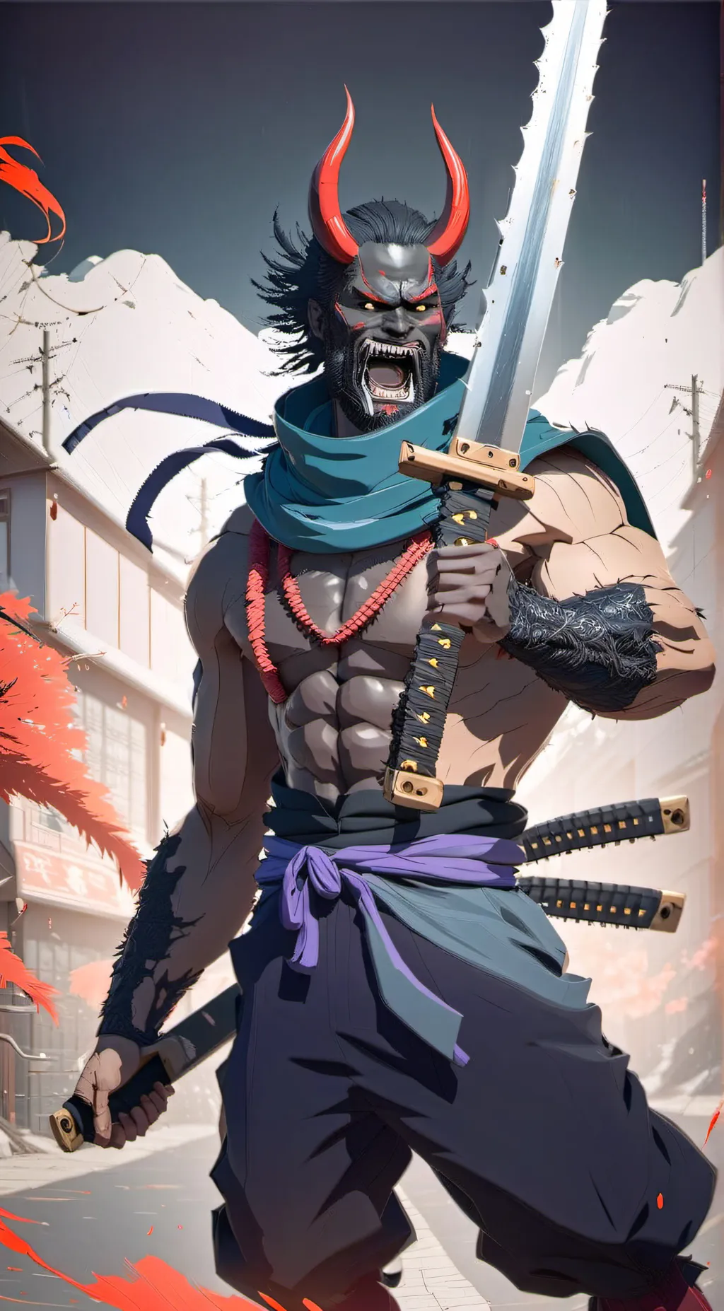 ai character: Ancient Warrior background