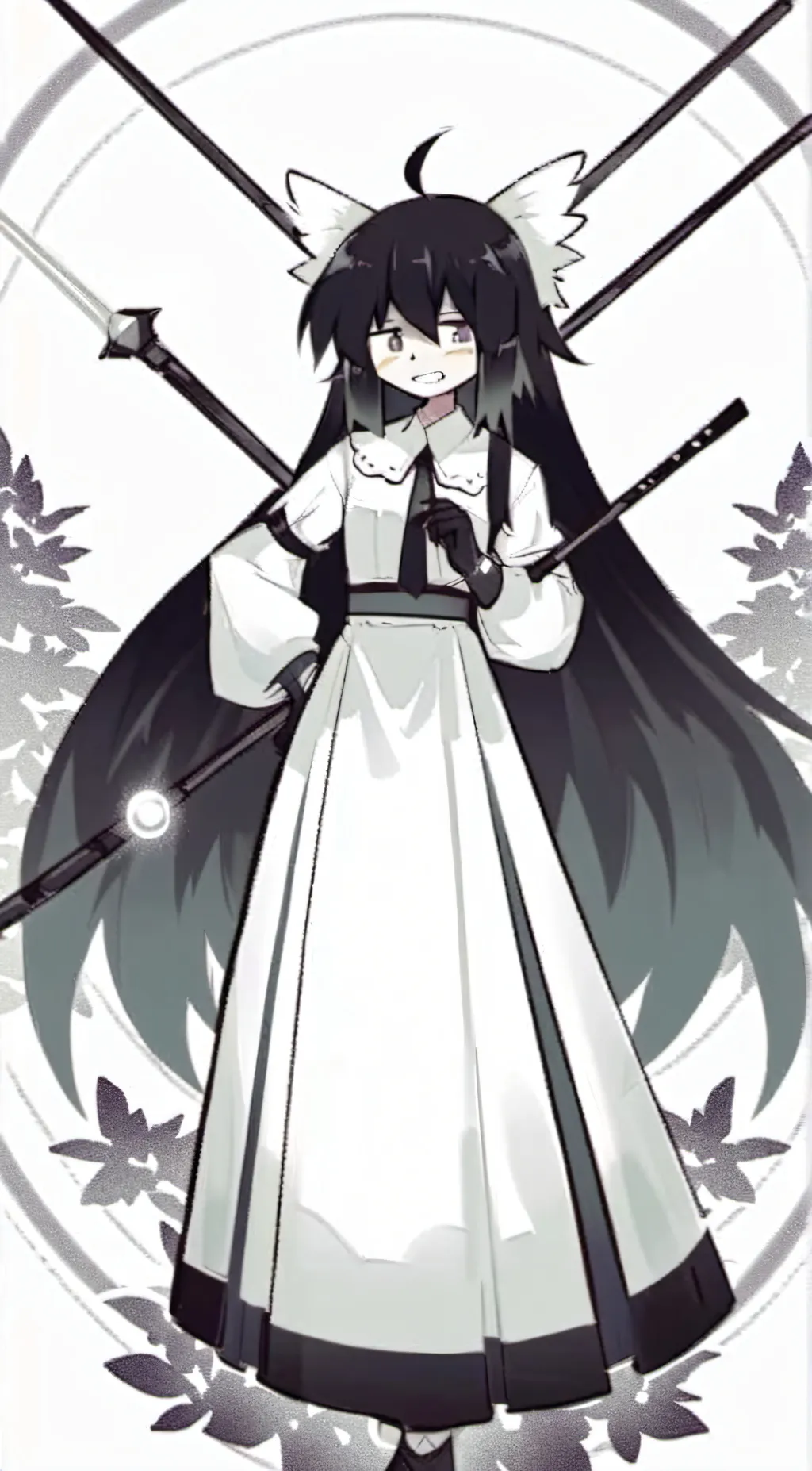 ai character: Miss circle background