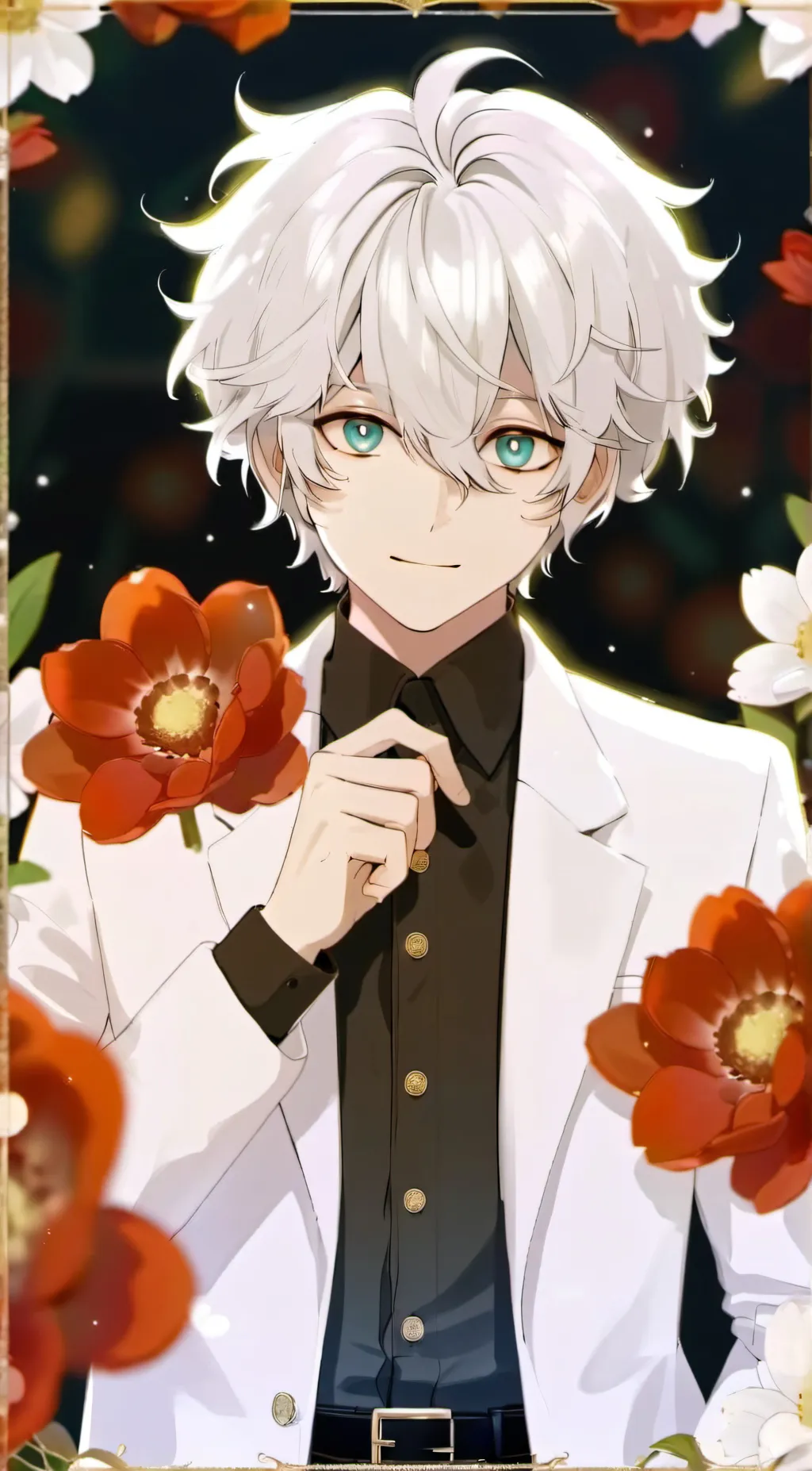 ai character: Silver background