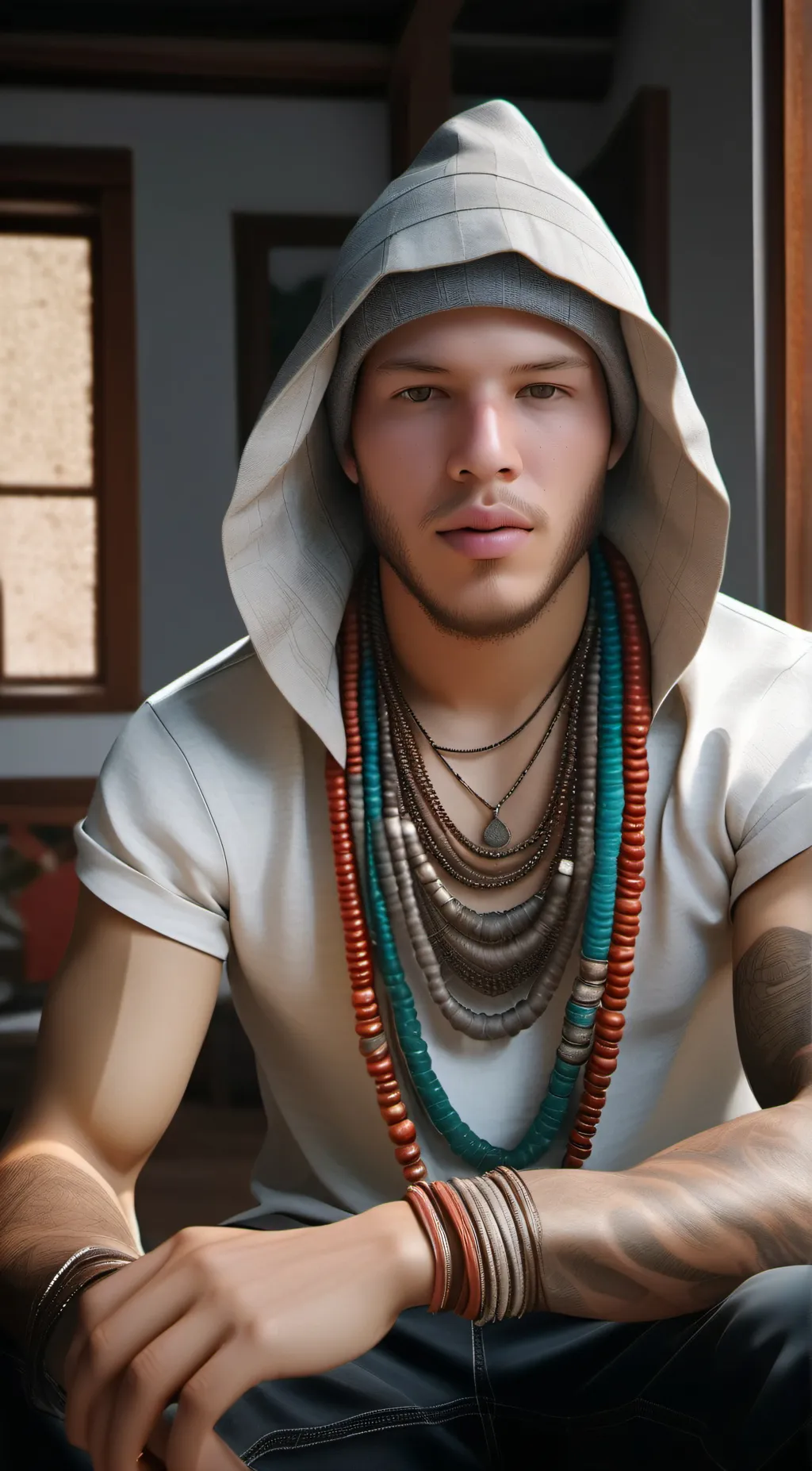 ai character: Dustin  background