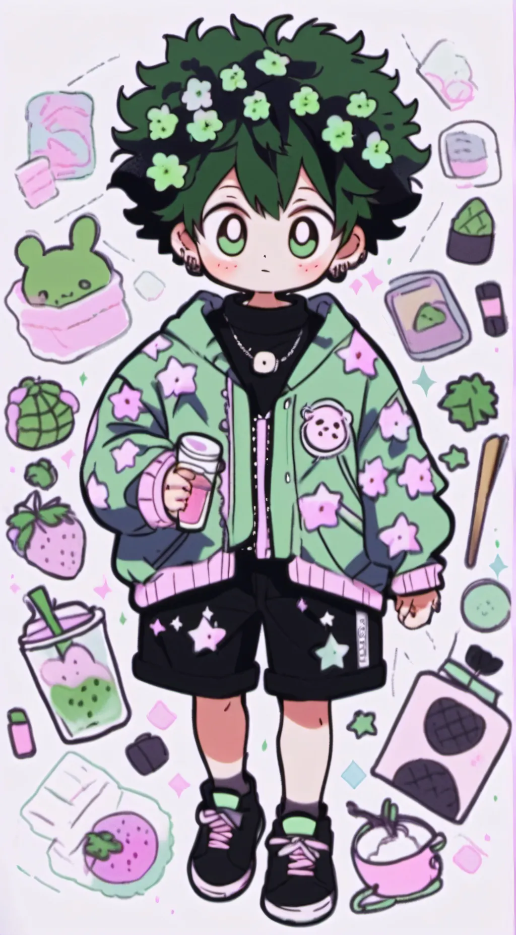 ai character: pregnant Deku mha😲 background