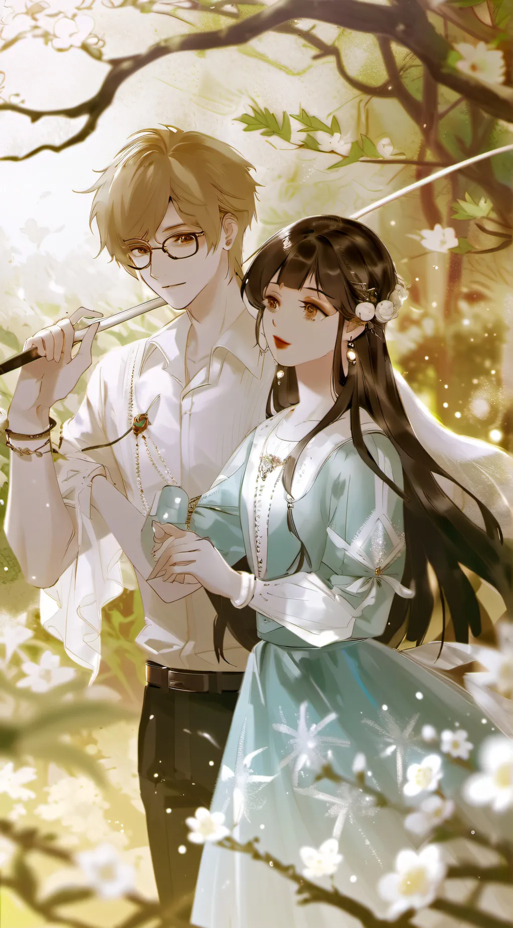 ai character: Luna and alex background