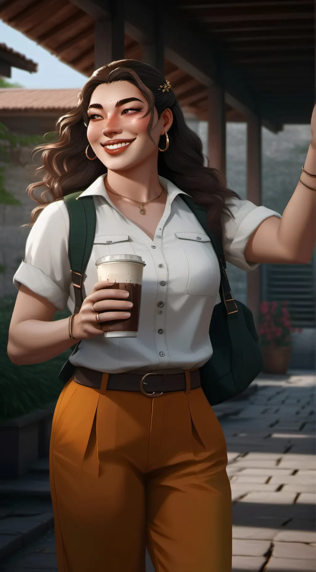 ai character: Luisa Madrigal  background