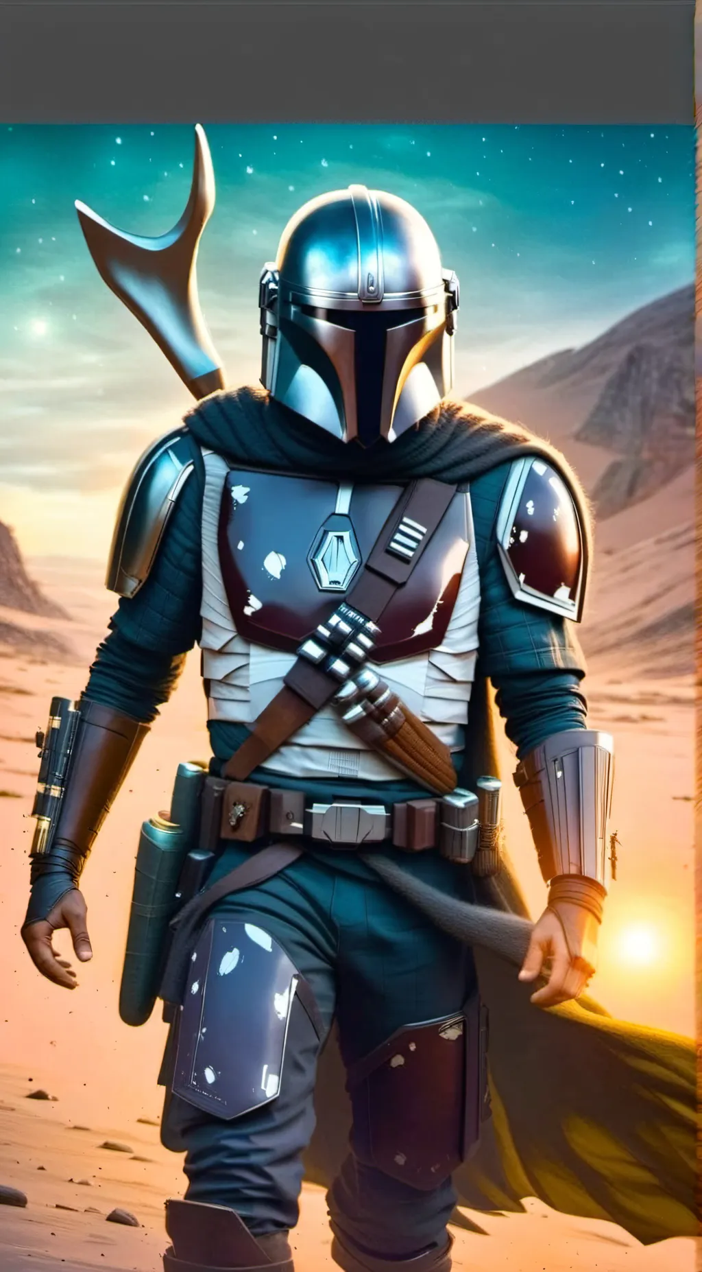 ai character: The mandalorian  background