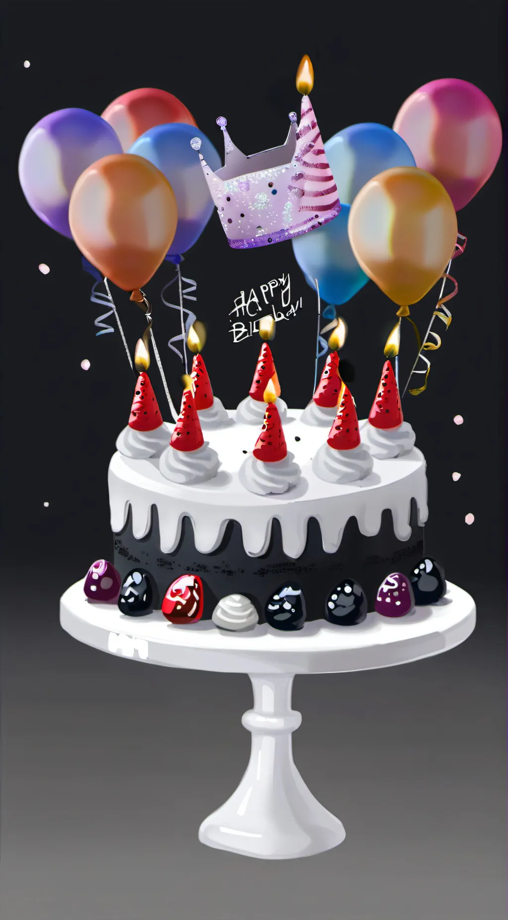 ai character: happy birthday  background