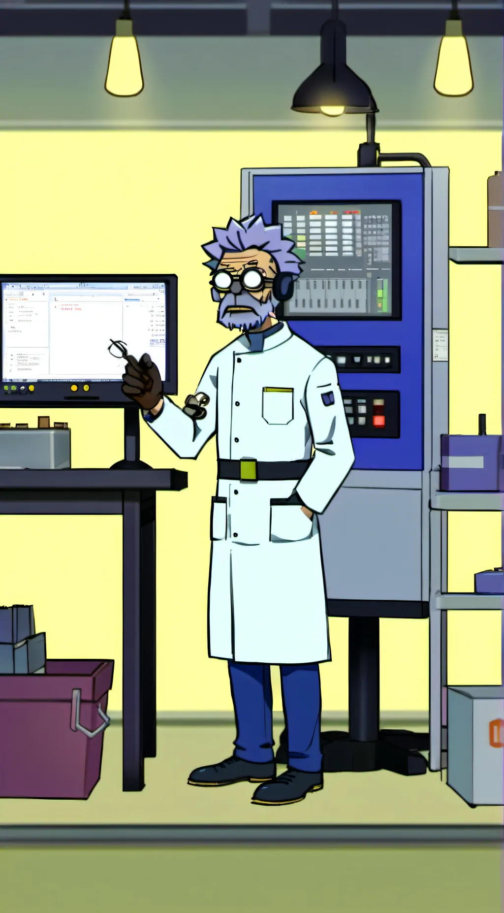 ai character: Mad scientists R background