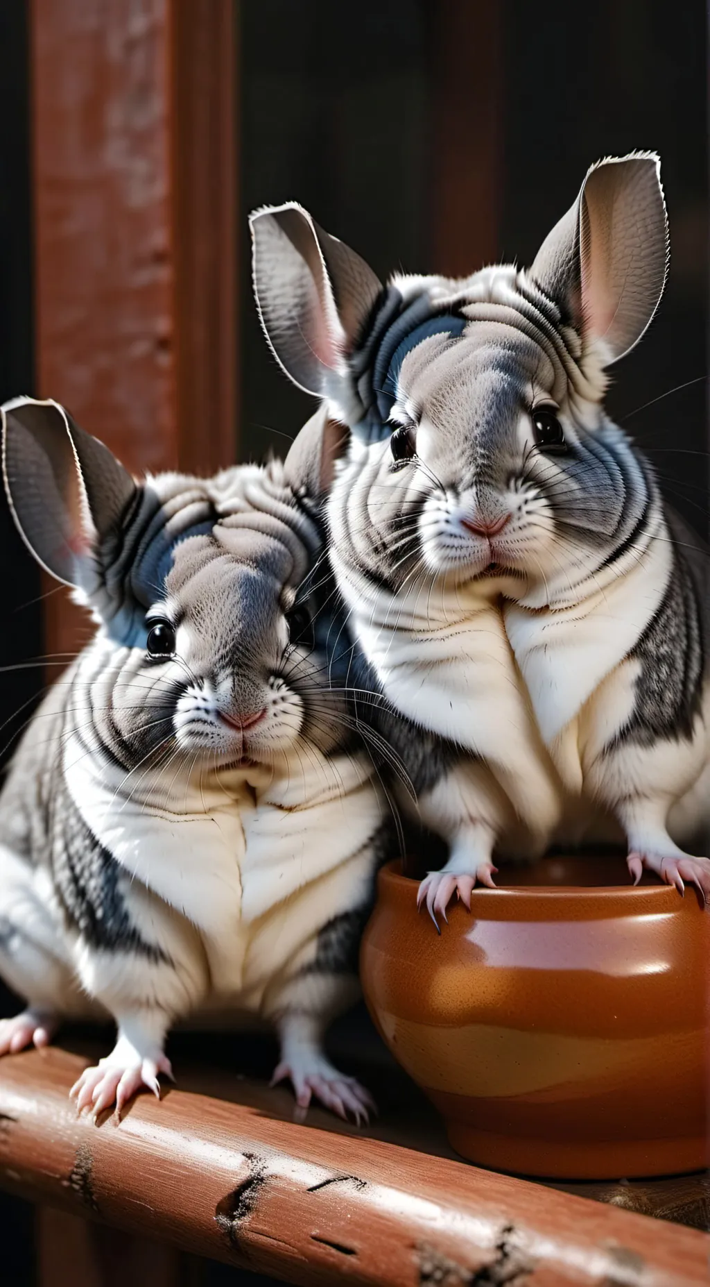 ai character: chinchillas background