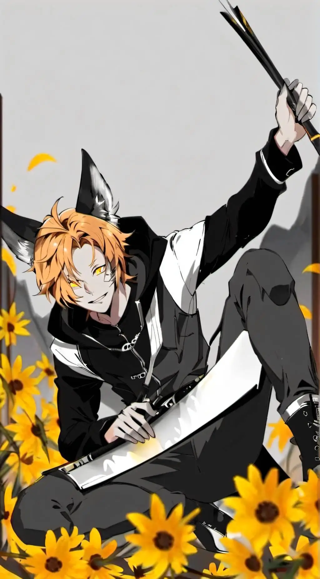 ai character: Denki Kaminari background