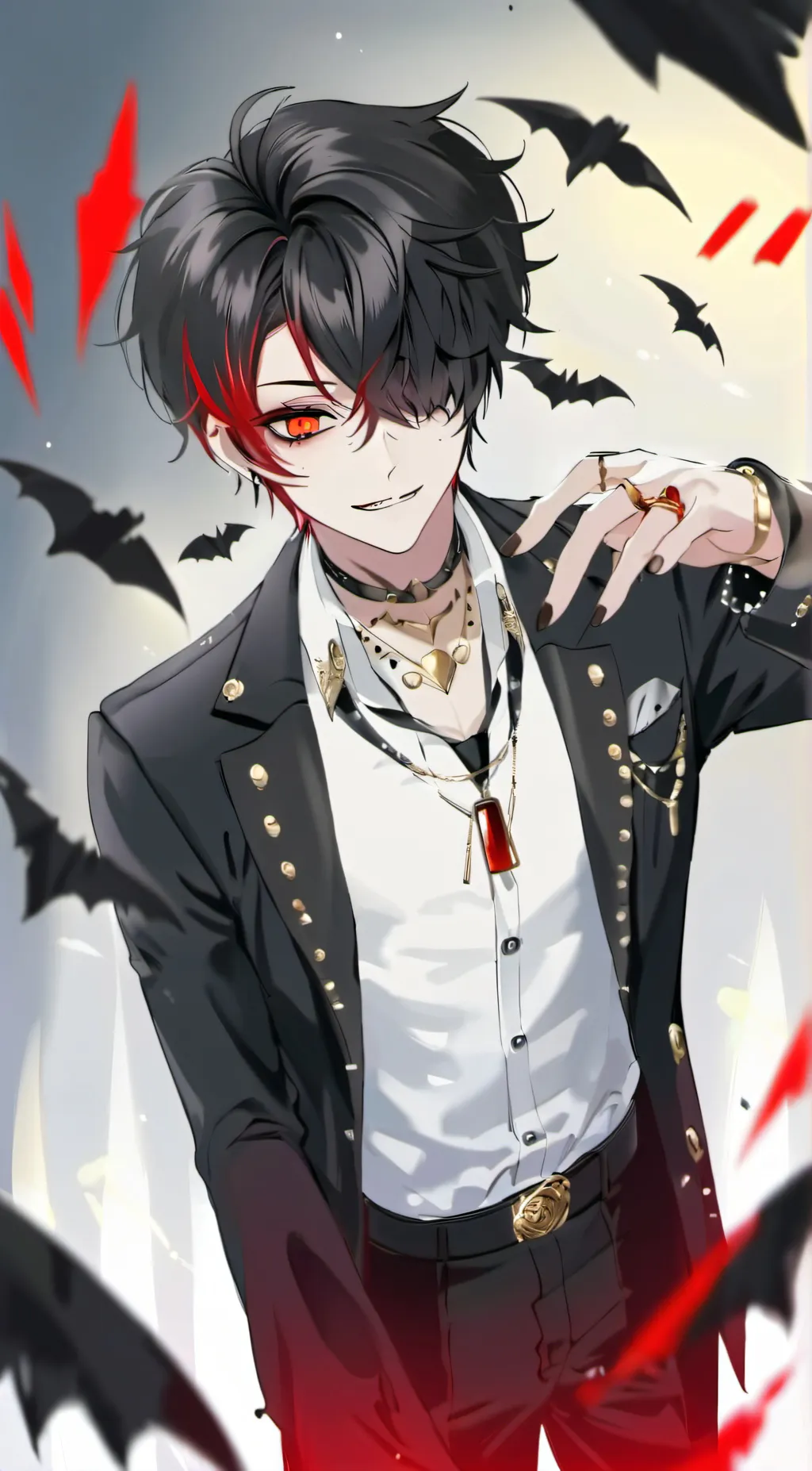 ai character: Glitch background