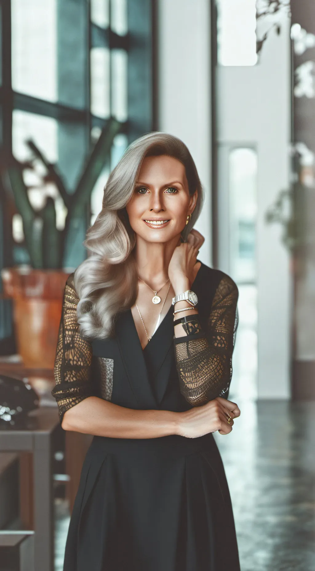 ai character: old granny background