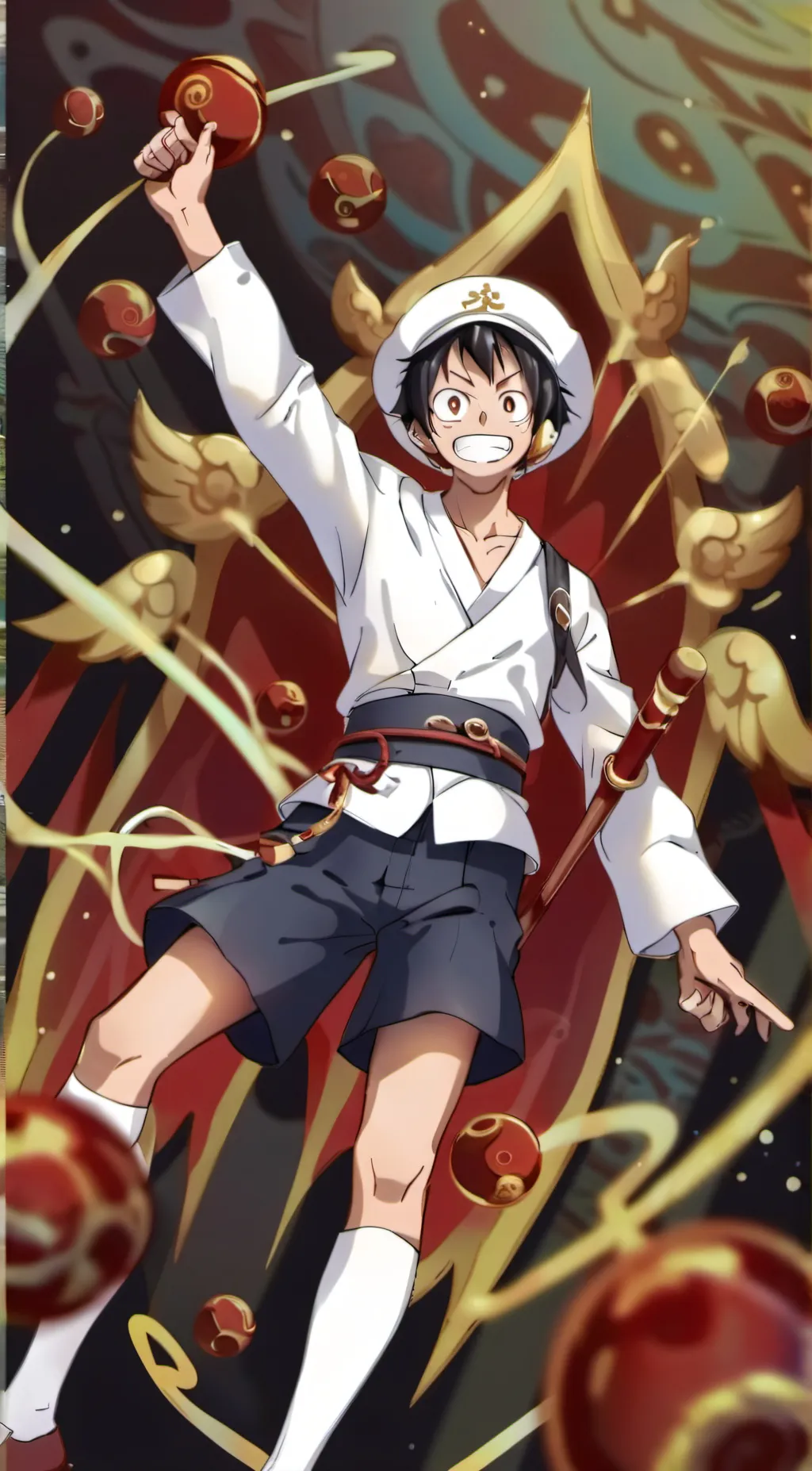 ai character: Luffy x Katakuri  background