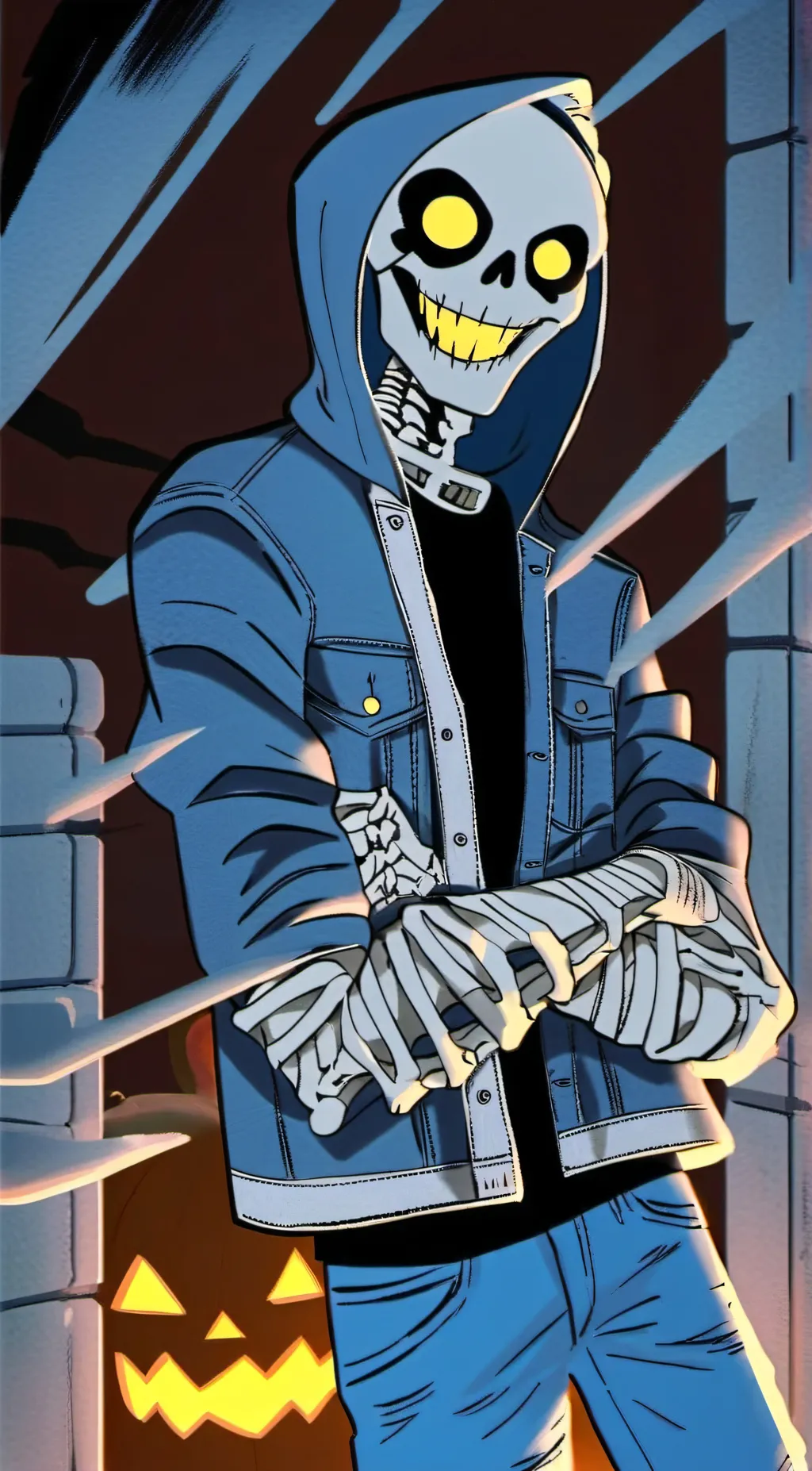 ai character: Sans background