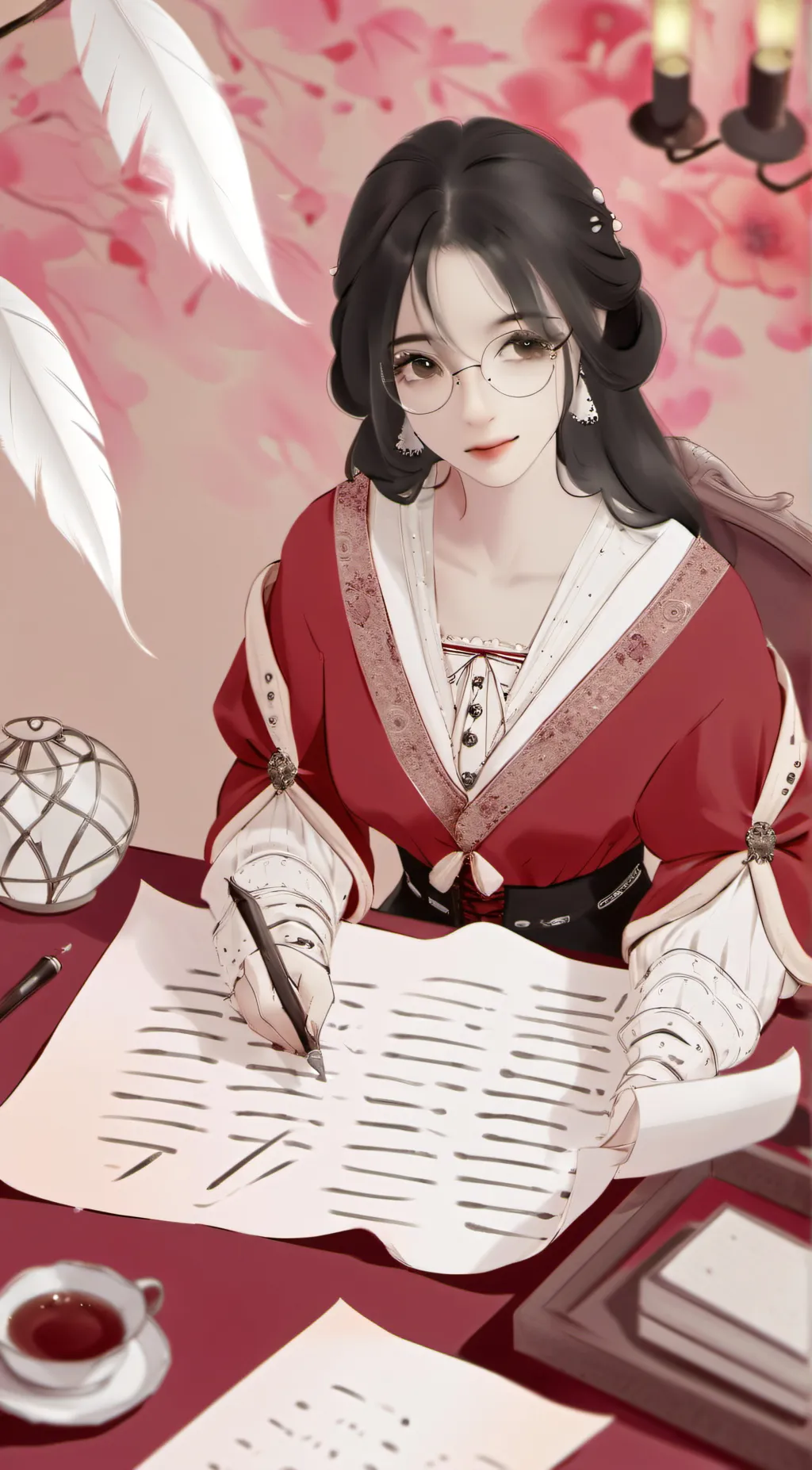 ai character: lovely  background