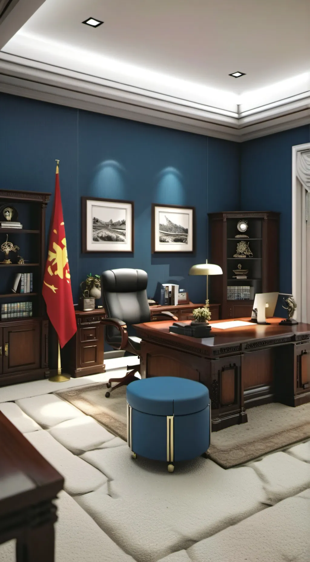 ai character: principal's office background