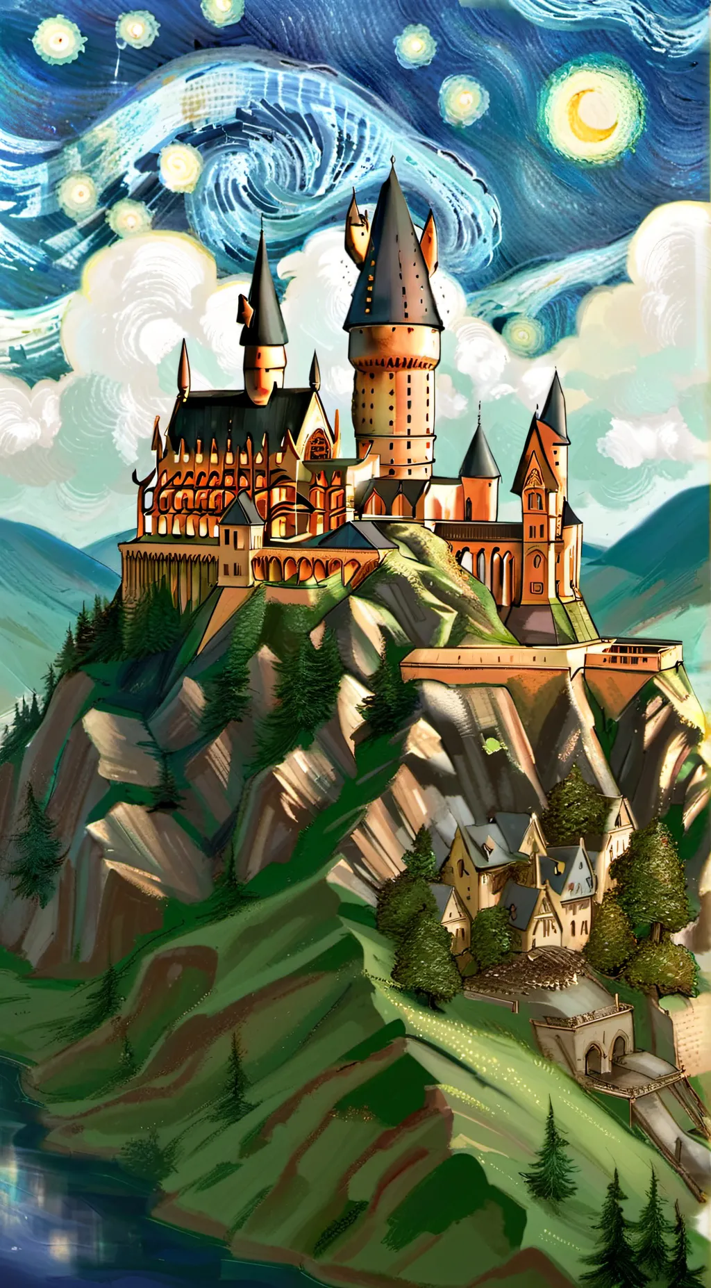 ai character: hogwarts background