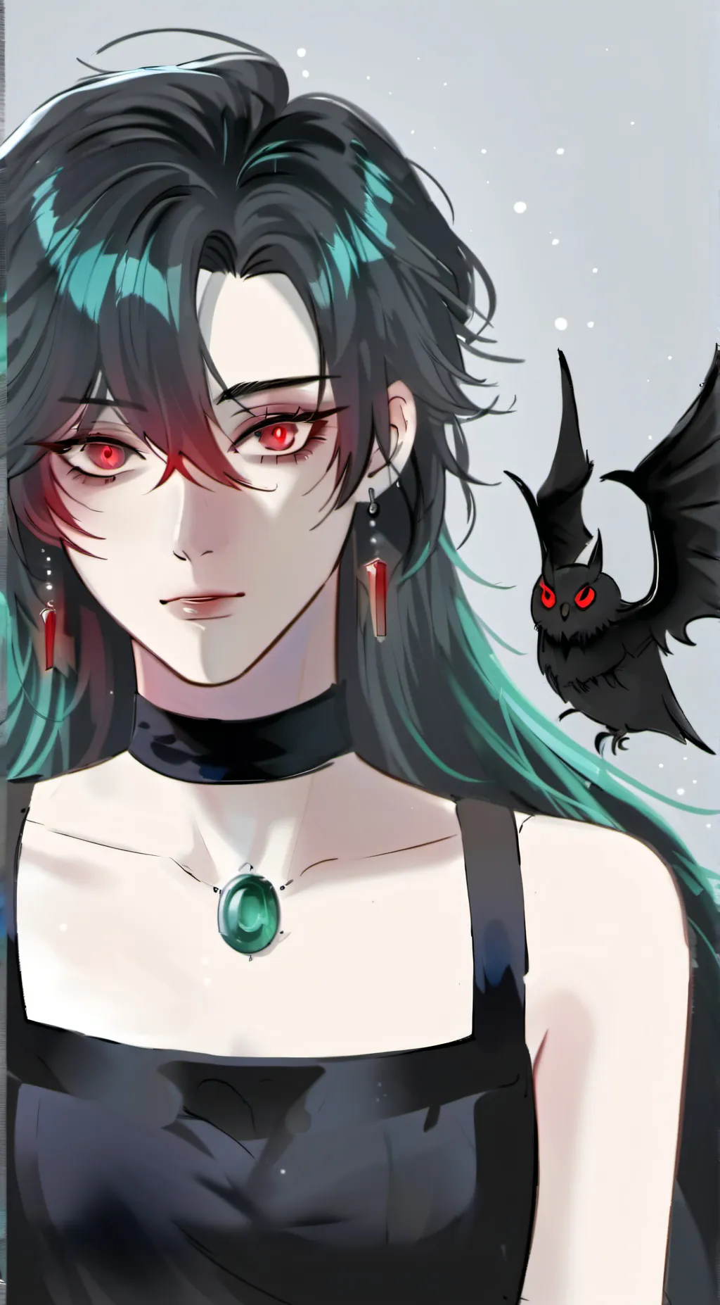 ai character: silver  background