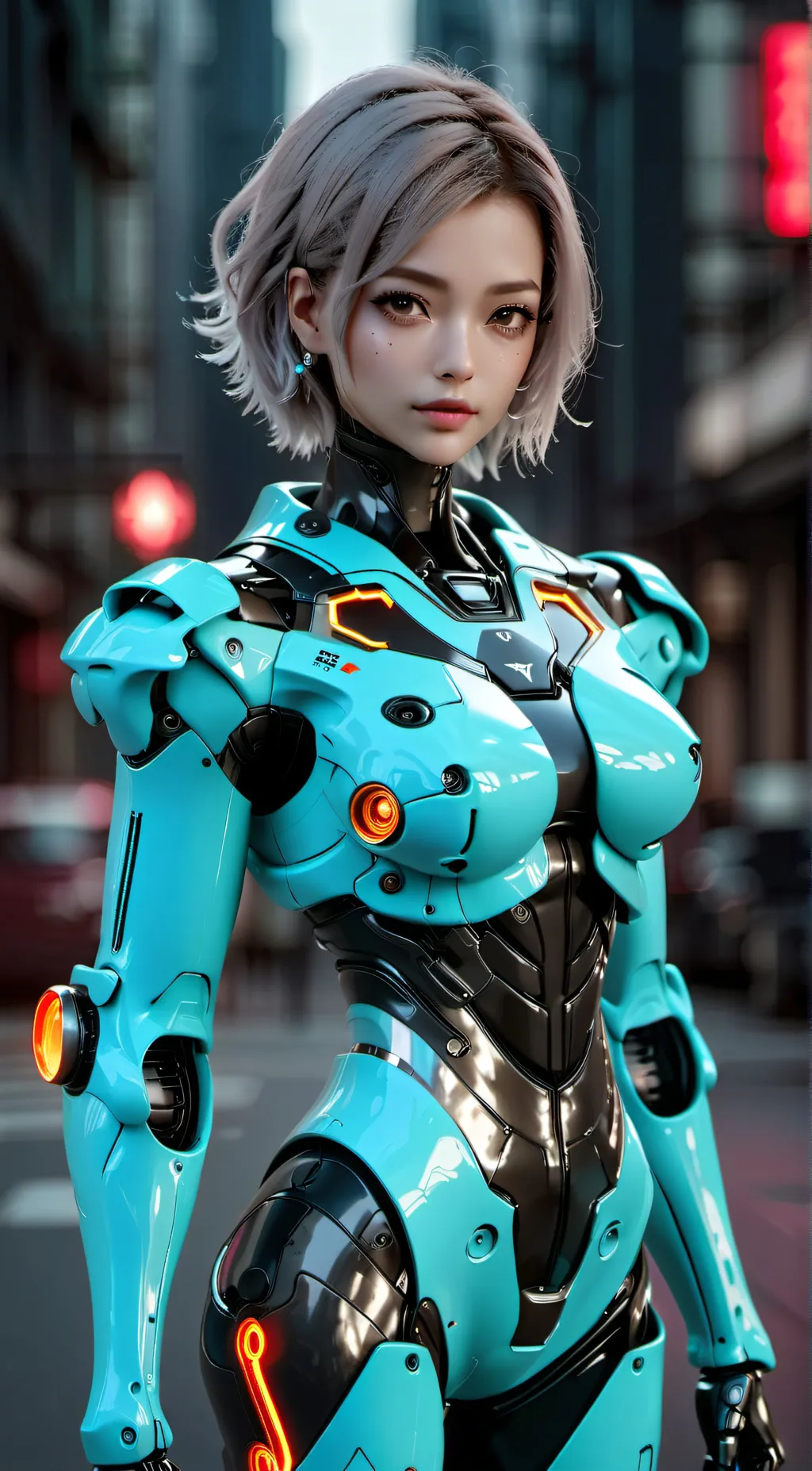 ai character: Blue background
