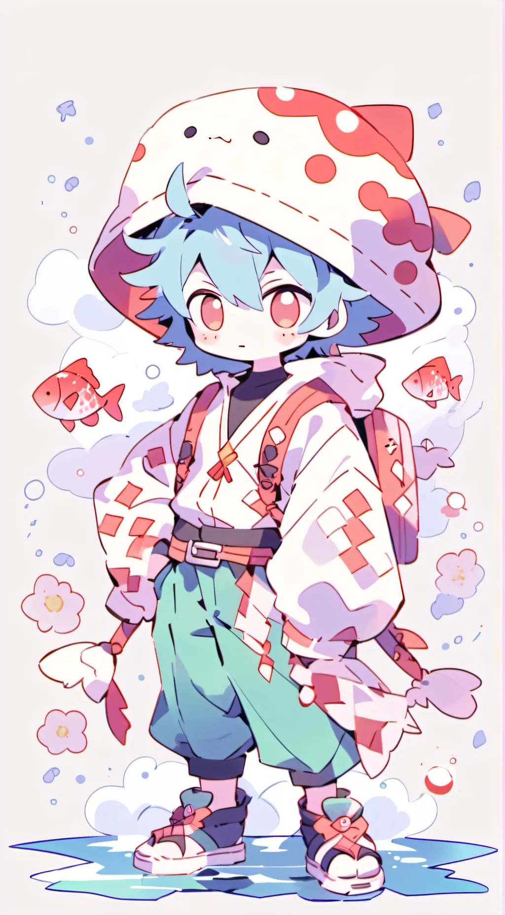 ai character:  dolphin  background