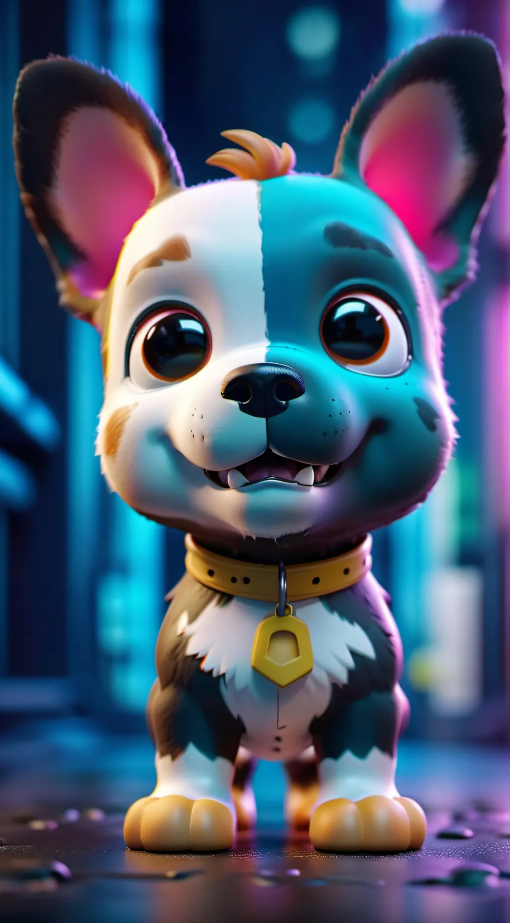 ai character: tiny background