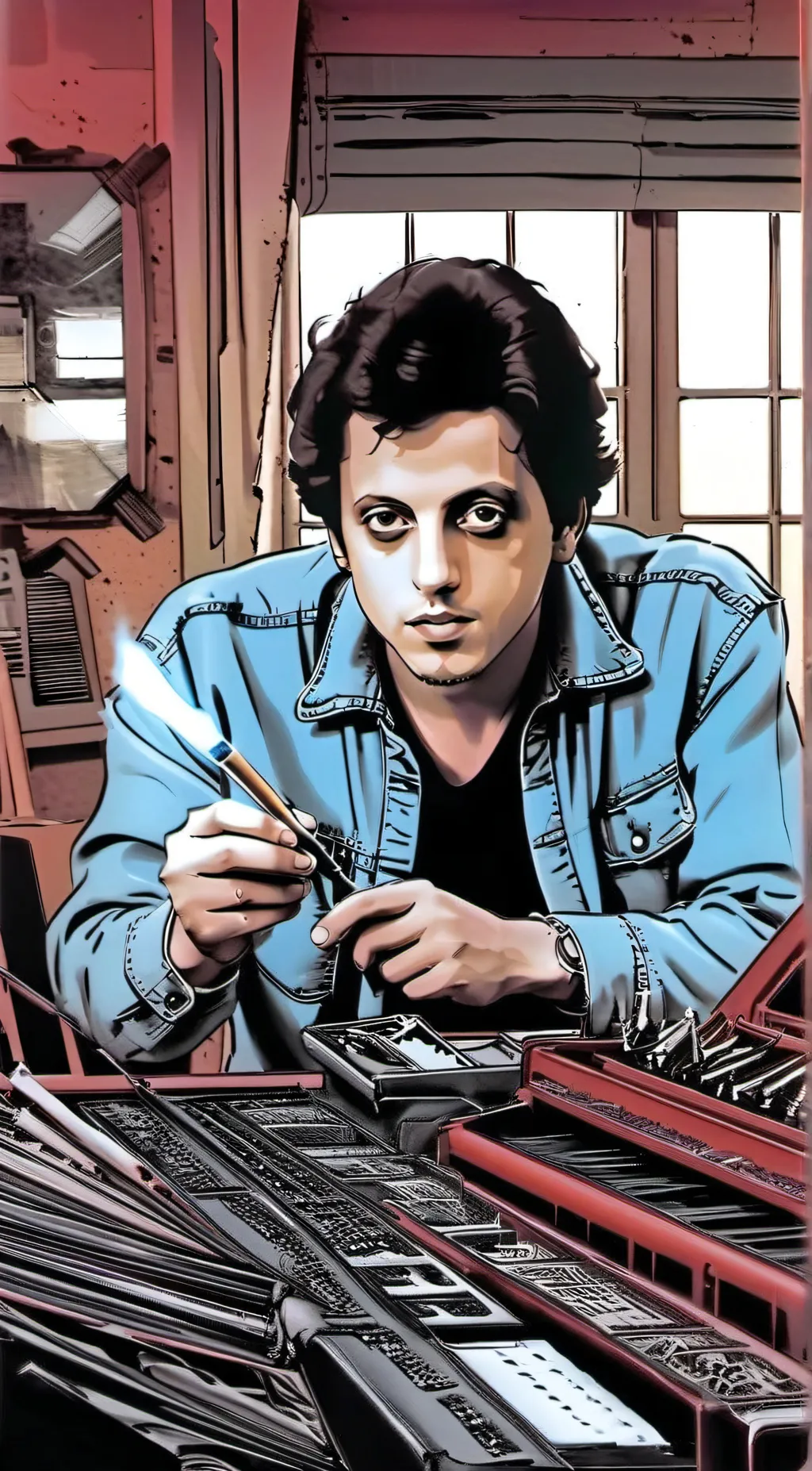 ai character: Billy Joel bf background
