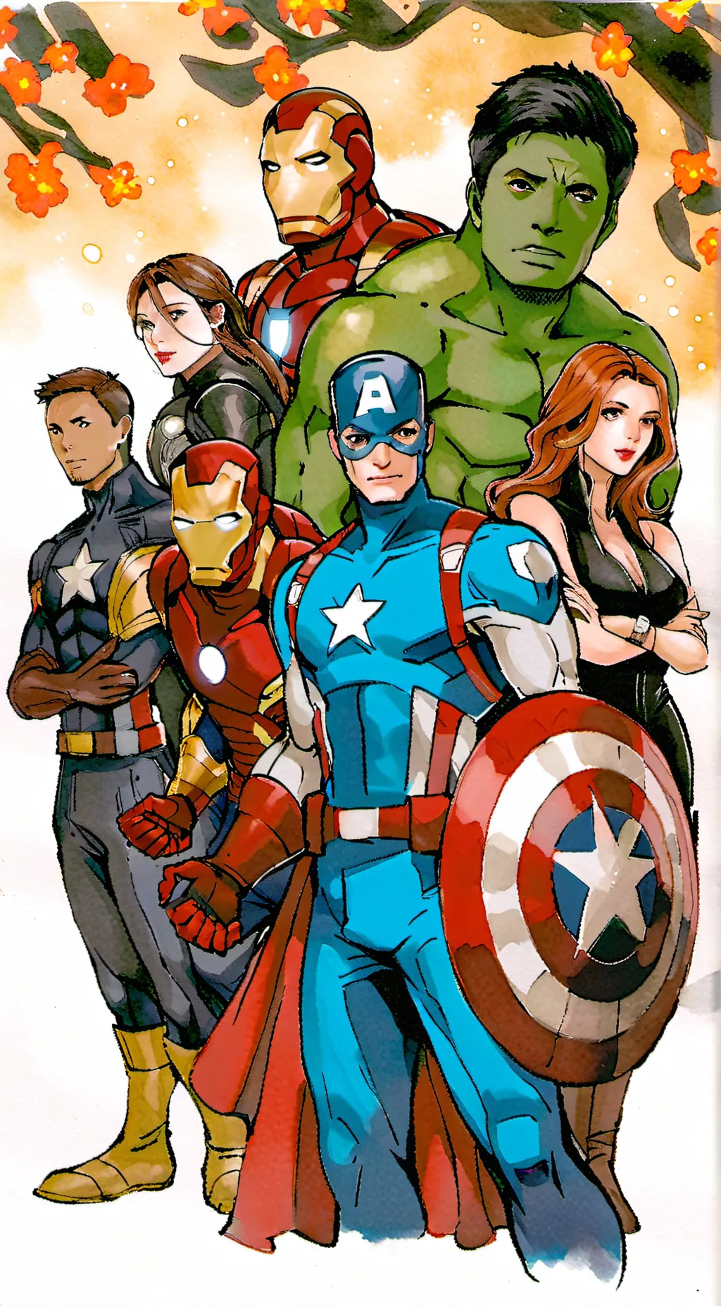 ai character: Avengers(accident) background