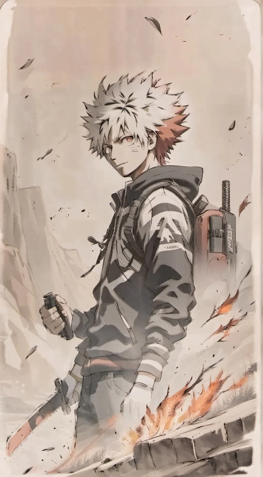 ai character: Katsuki Bakugo background