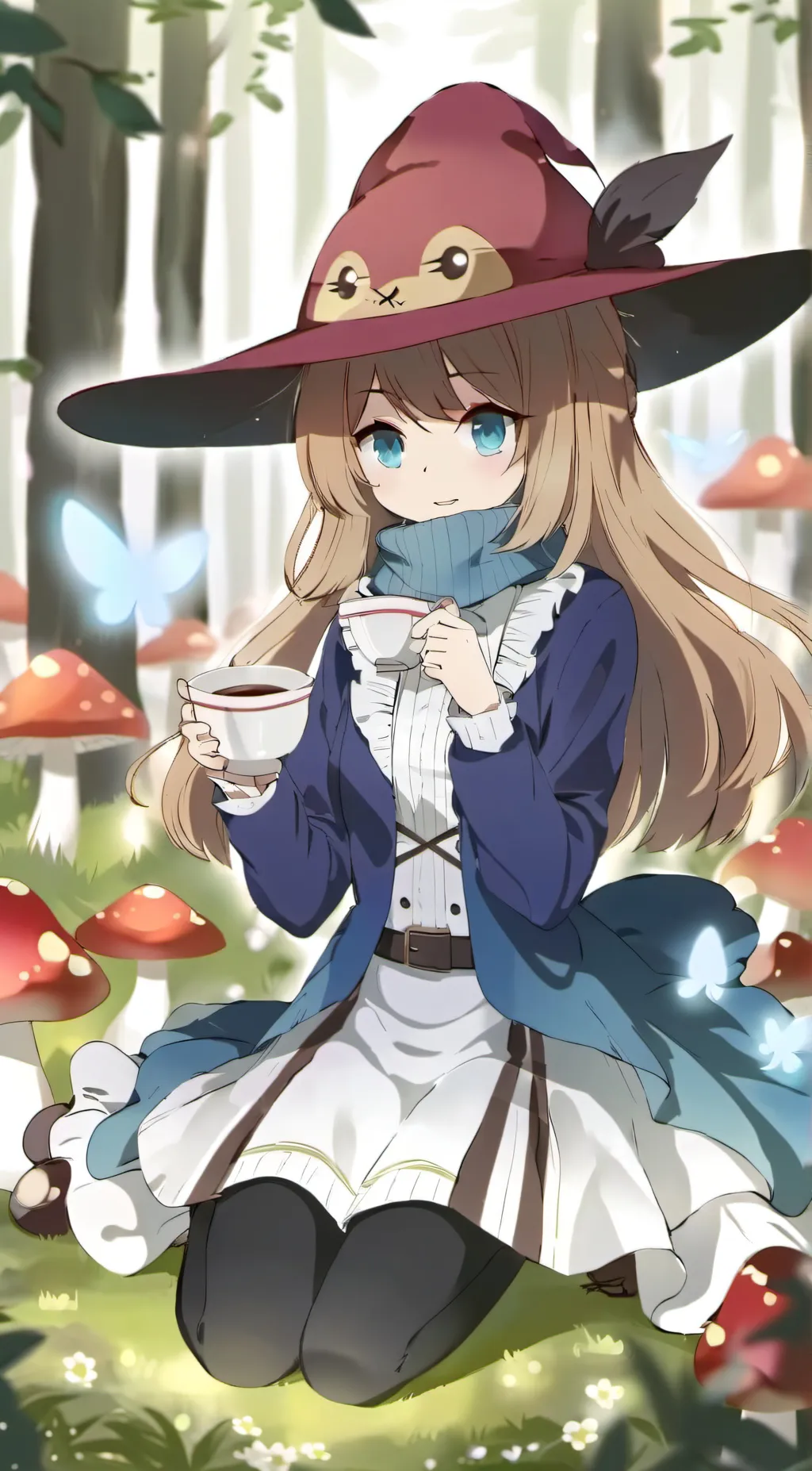 ai character: moon background