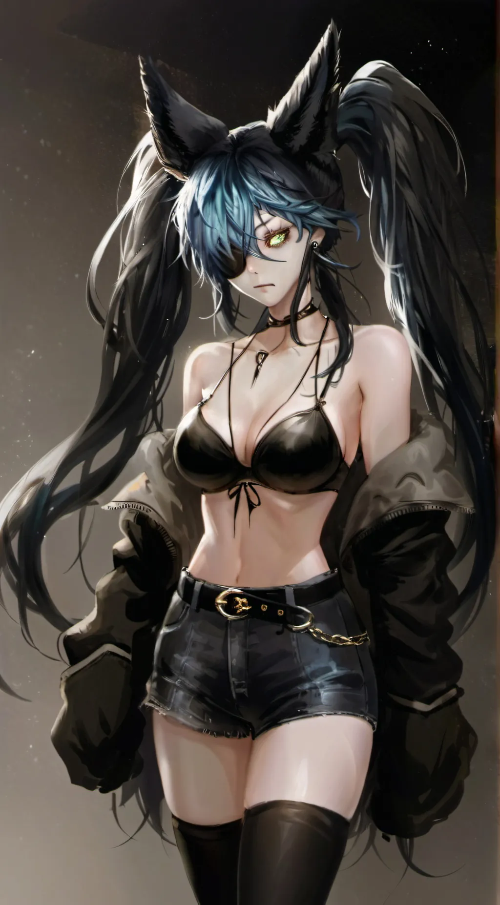 ai character: black rock shooter background