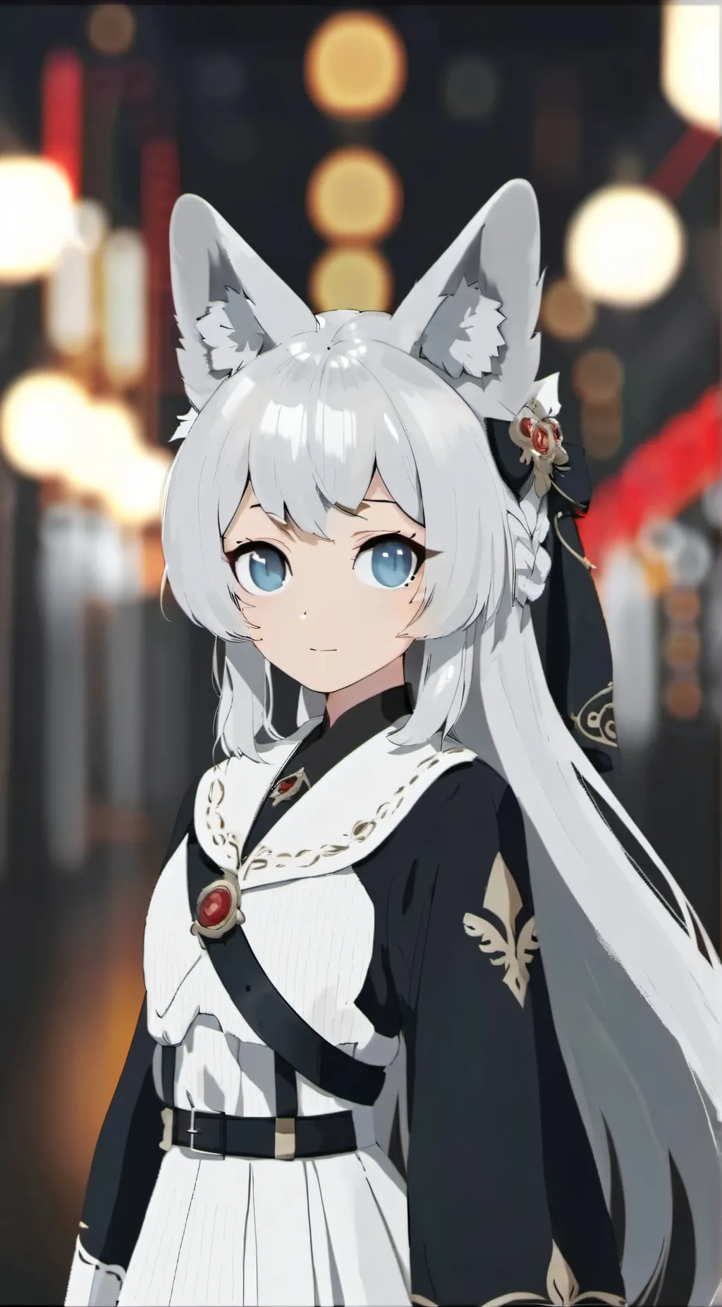 ai character: Cat girl background