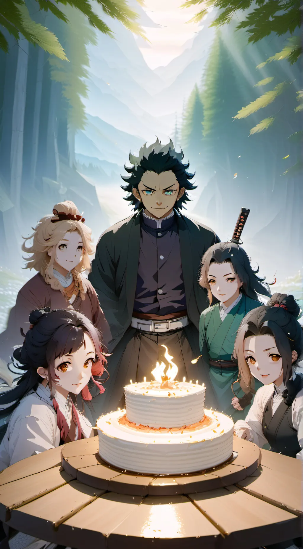 ai character: Hashiras background