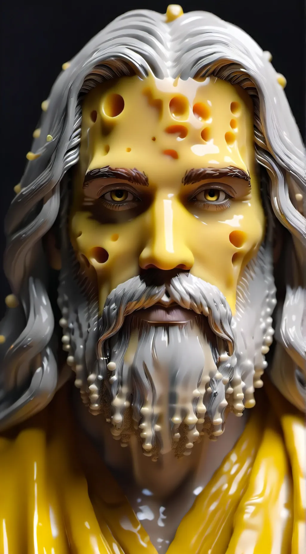 ai character: Cheeses Krist background